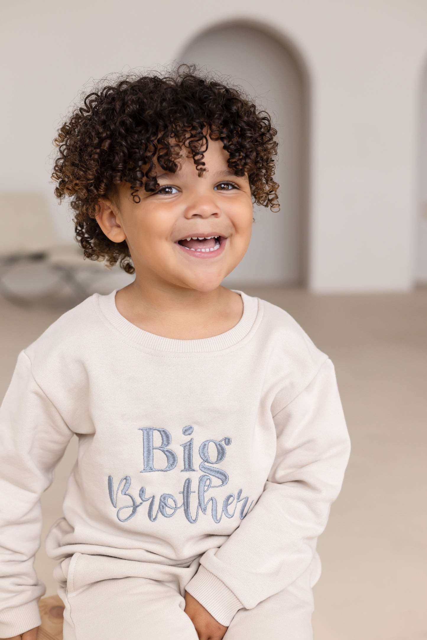 'Big Sister/Little Sister' embroidered sweatshirt