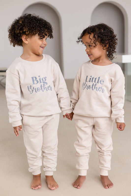 'Big Brother/Little Brother' embroidered sweatshirt