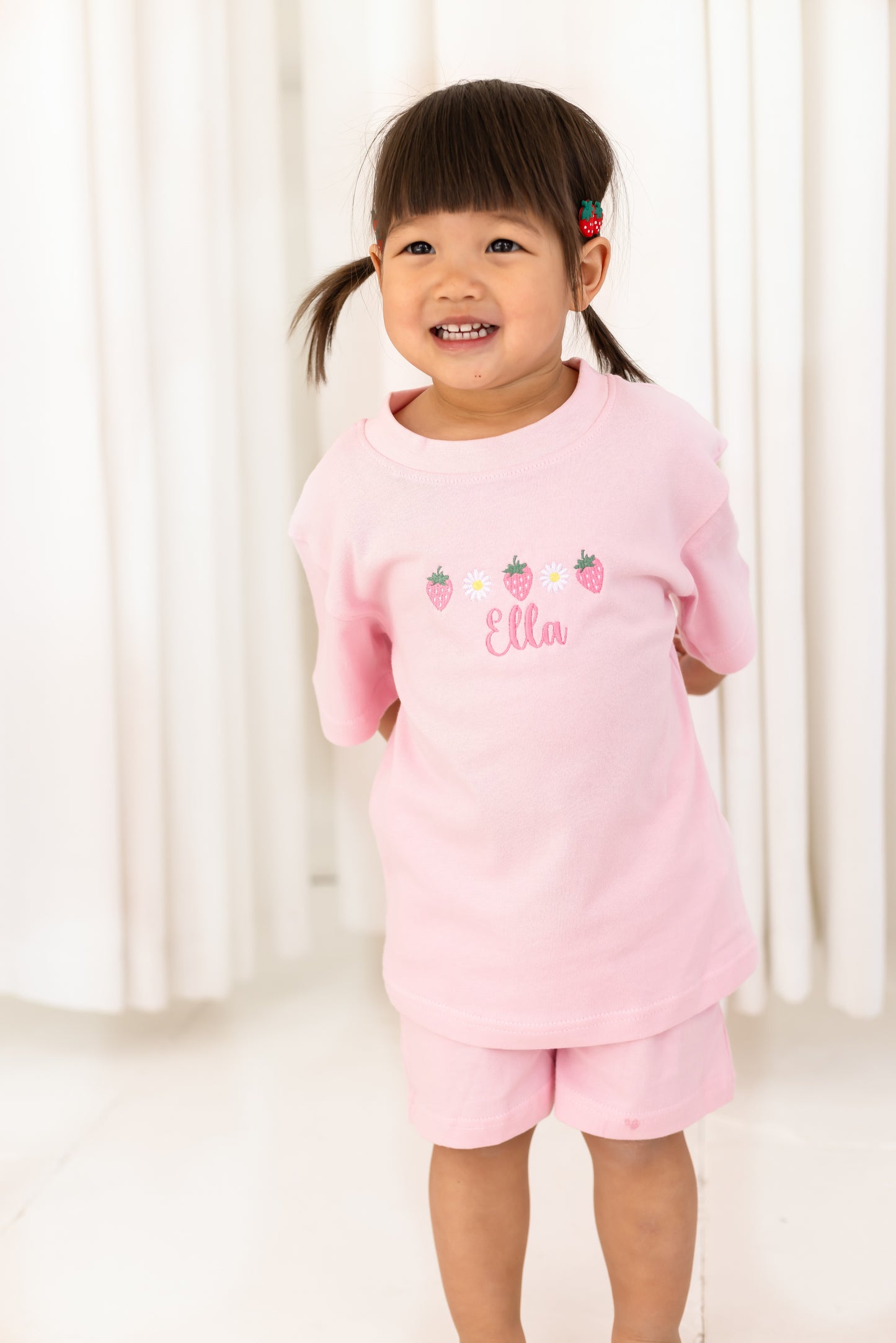 Embroidered personalised birthday bow t shirt - available in ages 1-7