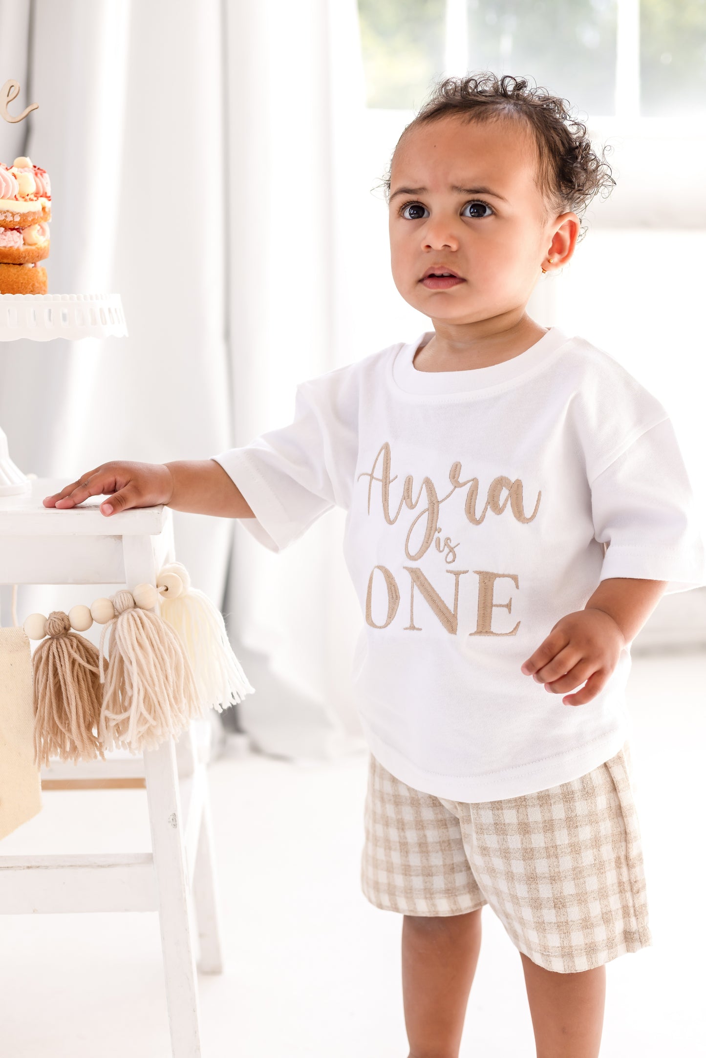 Embroidered personalised birthday t shirt - available in ages 1-7