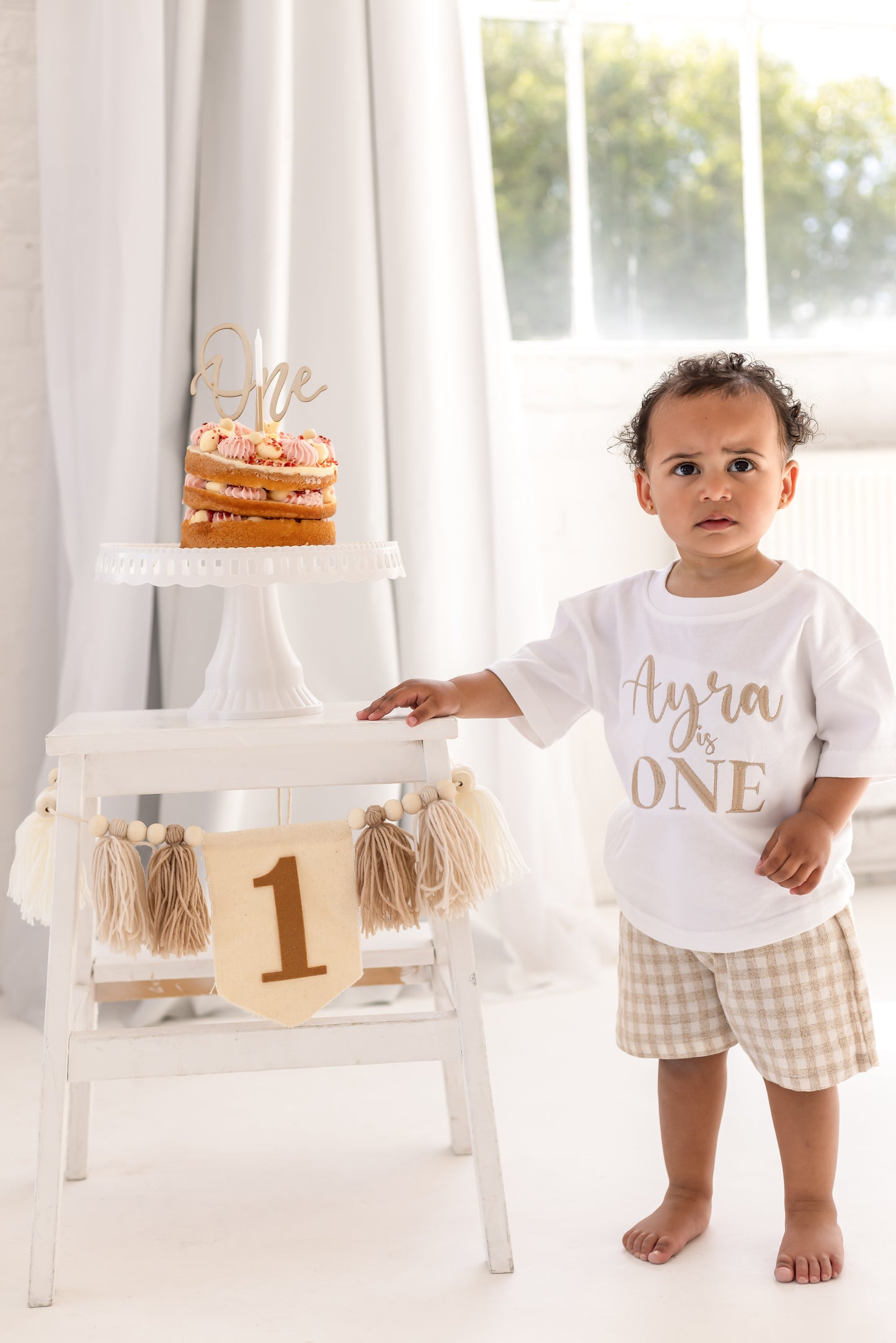 Embroidered personalised birthday t shirt - available in ages 1-7