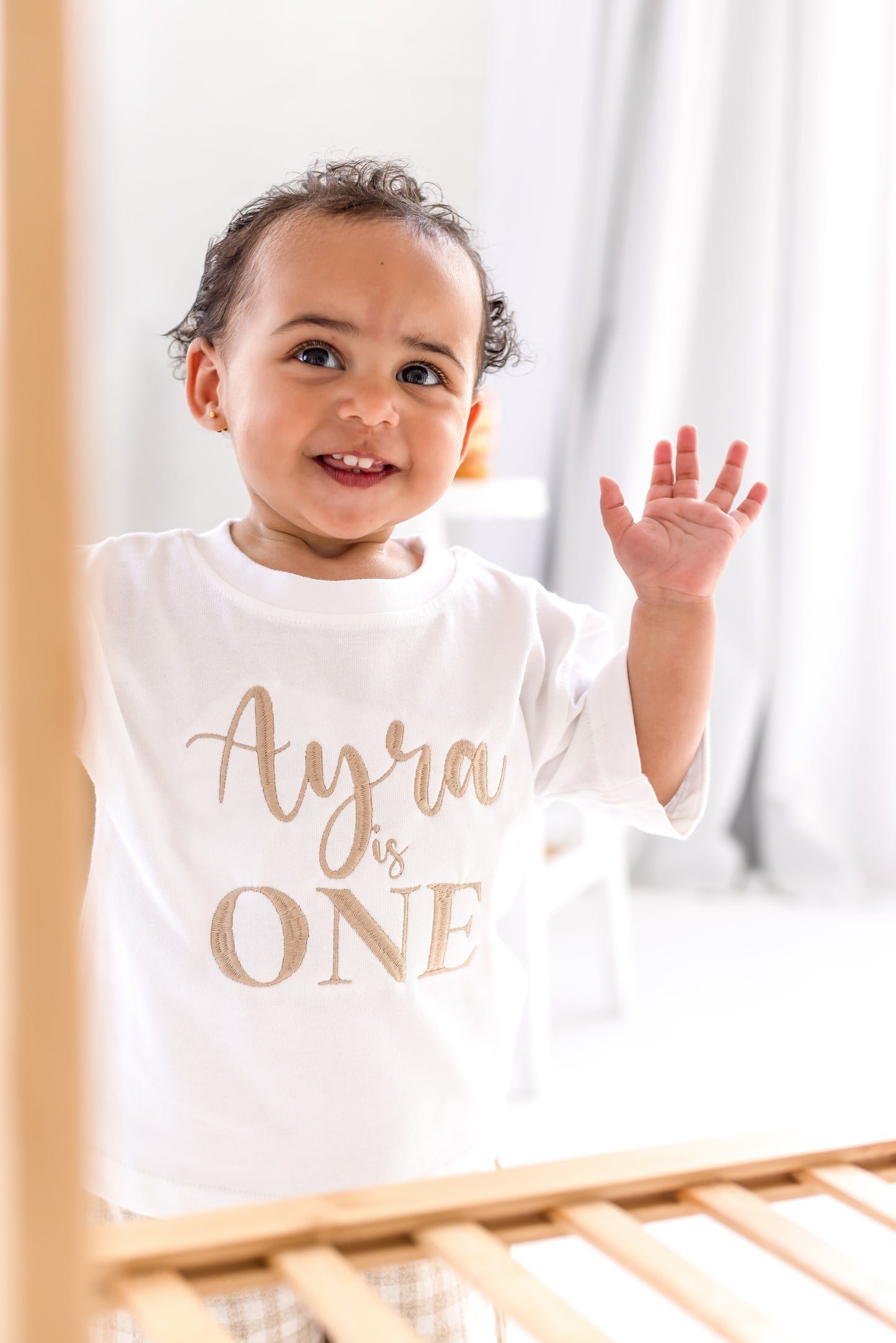 Embroidered personalised birthday t shirt - available in ages 1-7