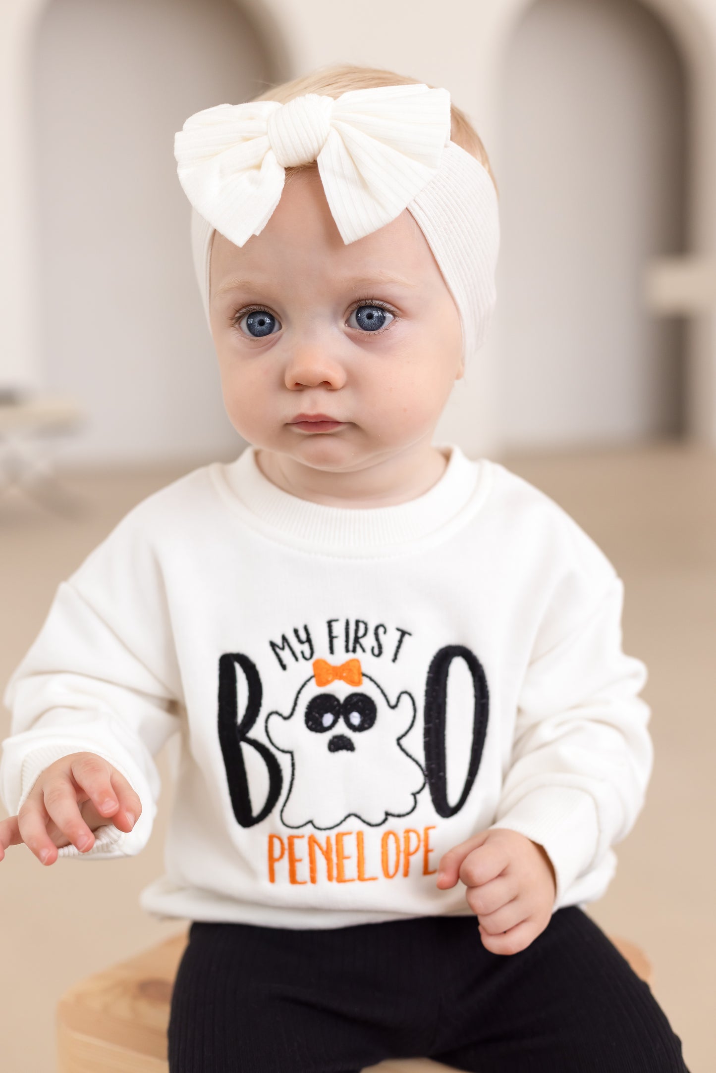 AW 'My First Boo' personalised embroidered sweatshirt