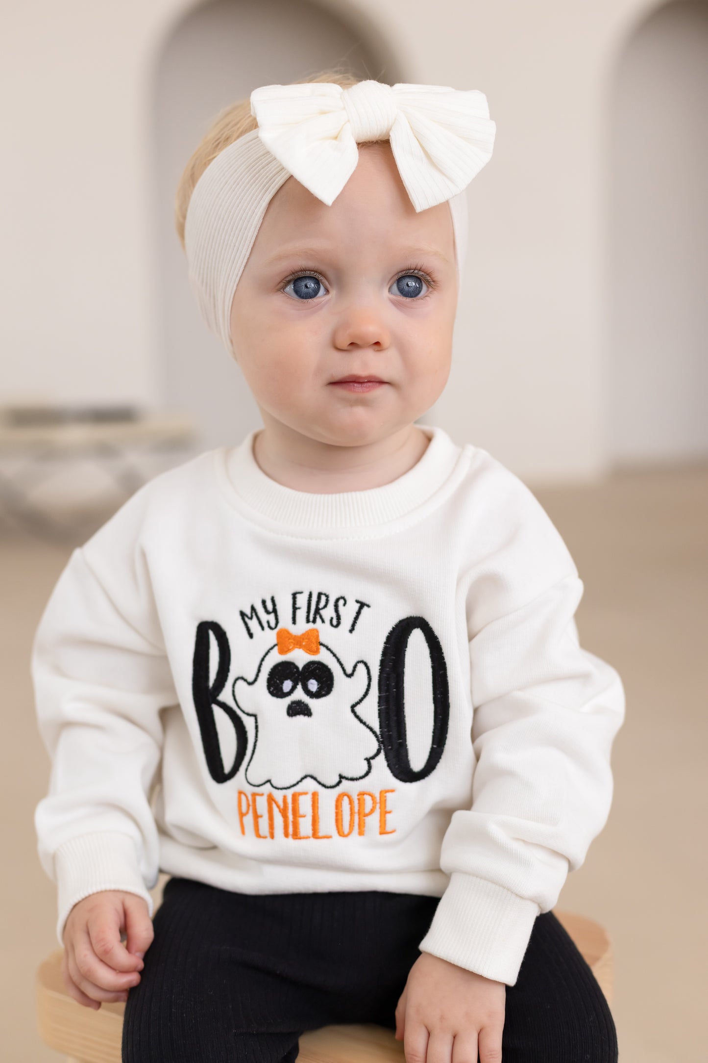 AW 'My First Boo' personalised embroidered sweatshirt