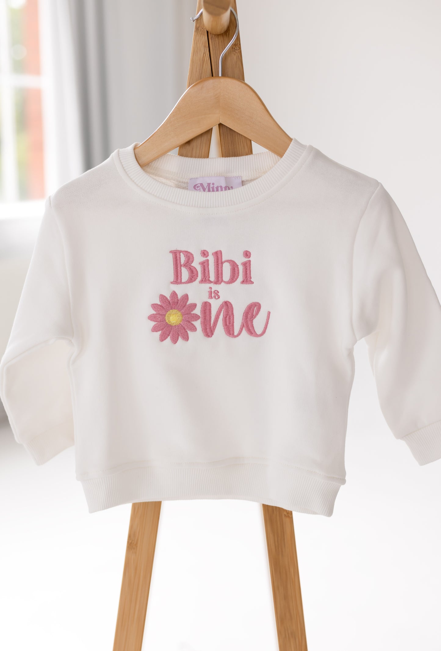 Personalised Summer Daisy 'One' First Birthday Sweatshirt Jumper