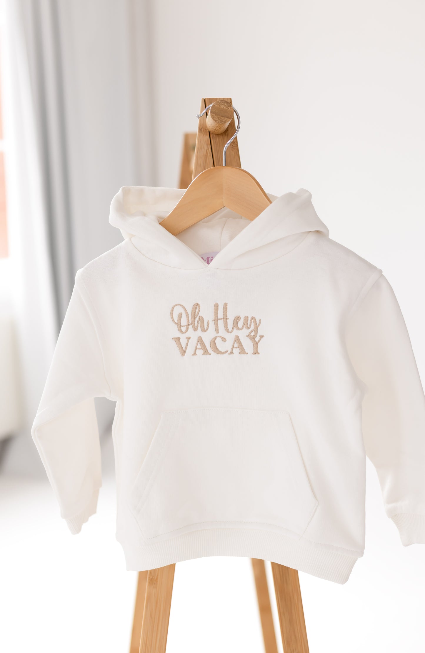 Ladies embroidered 'Oh Hey Vacay' mini me matching holiday hoodie