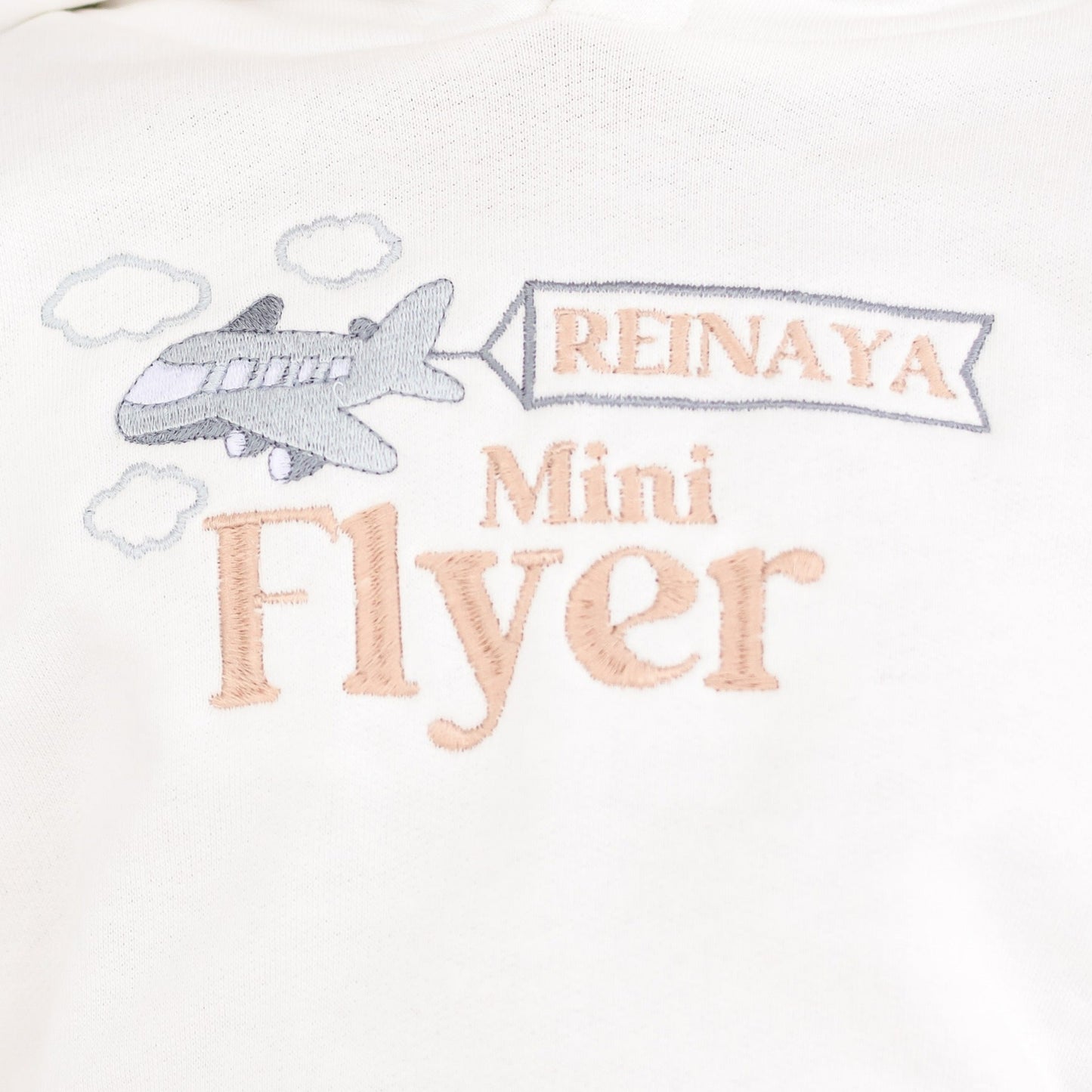 'Mini Flyer/ First Time Flyer' personalised name passport stamp embroidered holiday sweatshirt