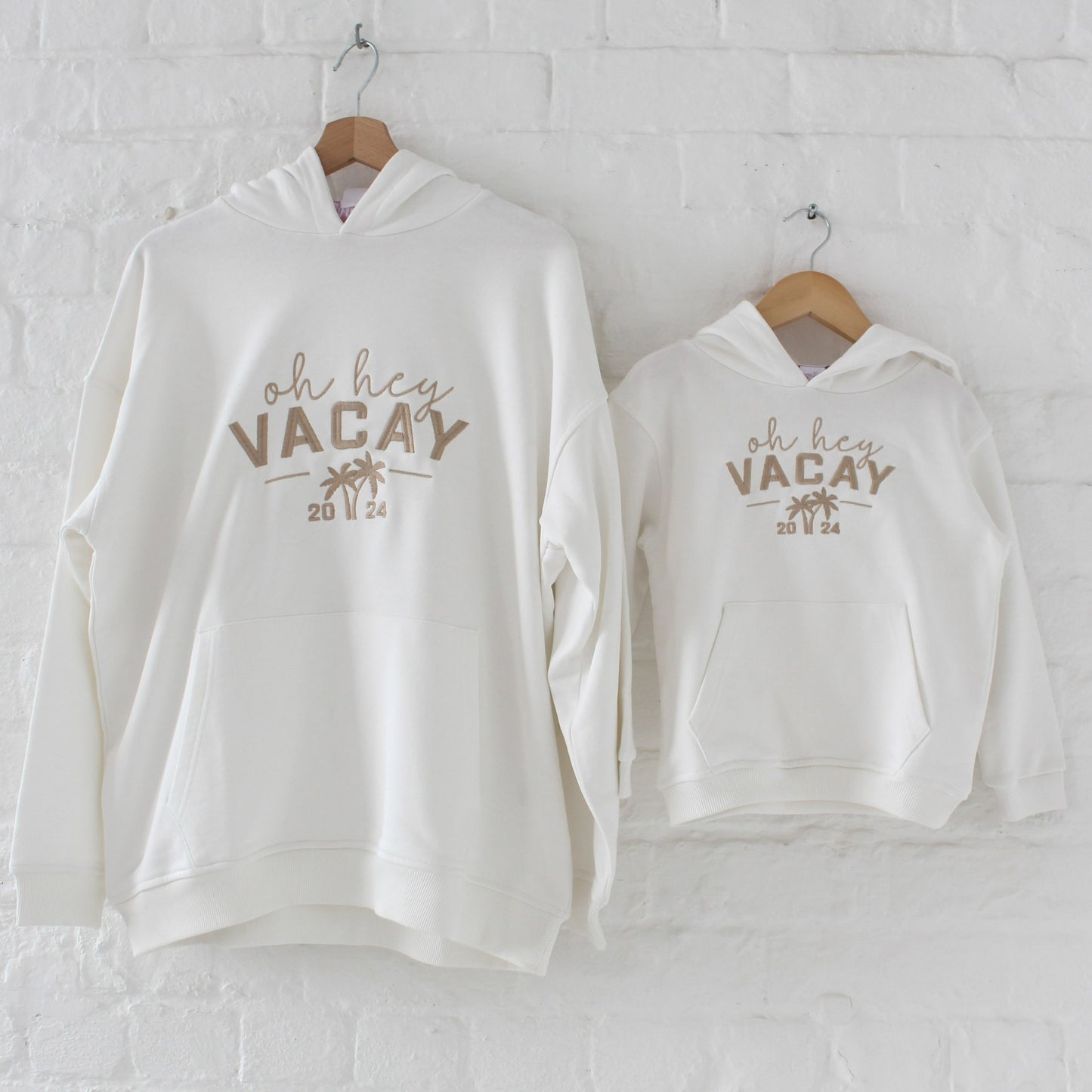 Child's 'Oh hey Vacay 25' embroidered mini me holiday sweatshirt