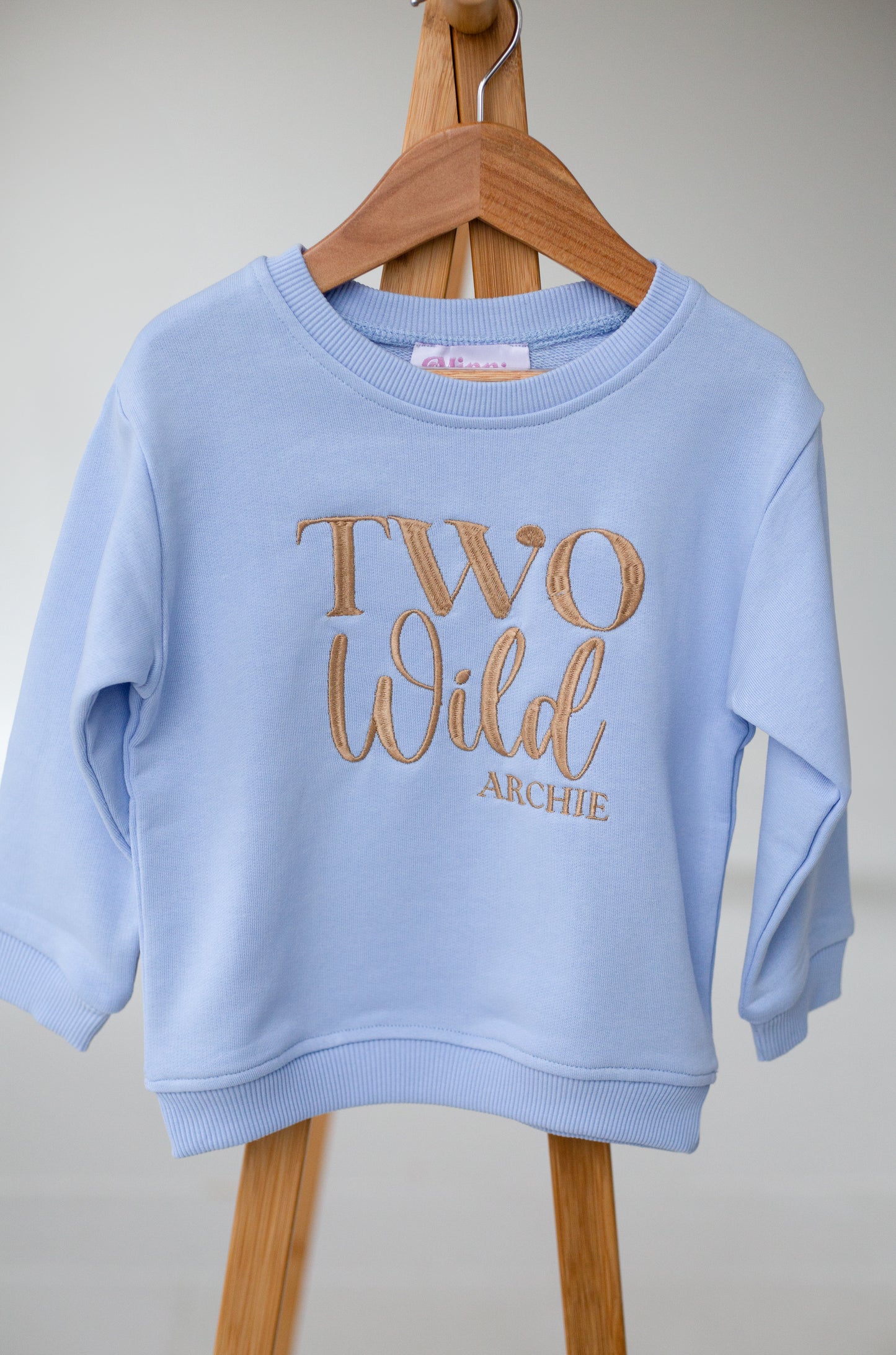 'Two Wild' Second birthday personalised embroidered sweatshirt Jumper
