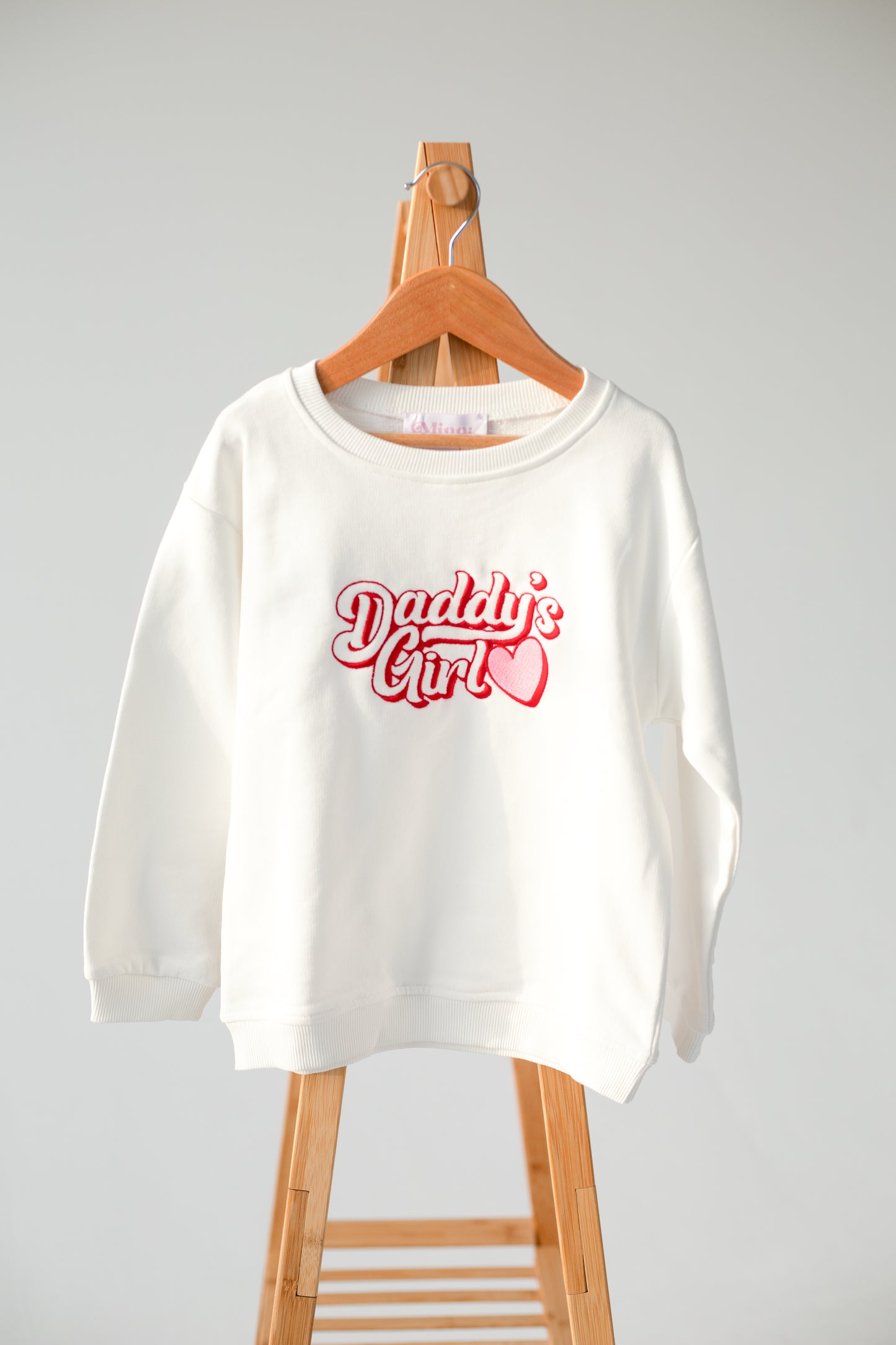 'Daddy's Girl' Father's Day retro embroidered sweatshirt