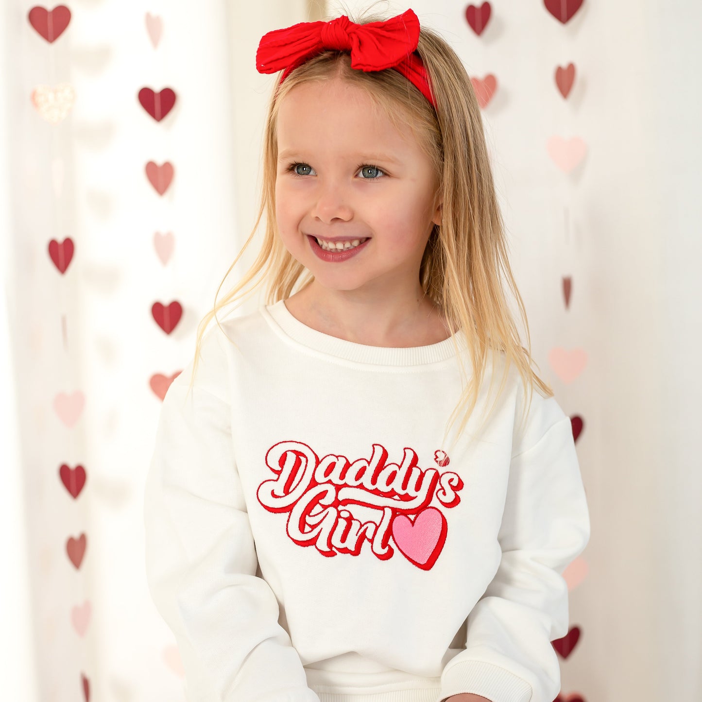 'Daddy's Girl' Father's Day retro embroidered sweatshirt