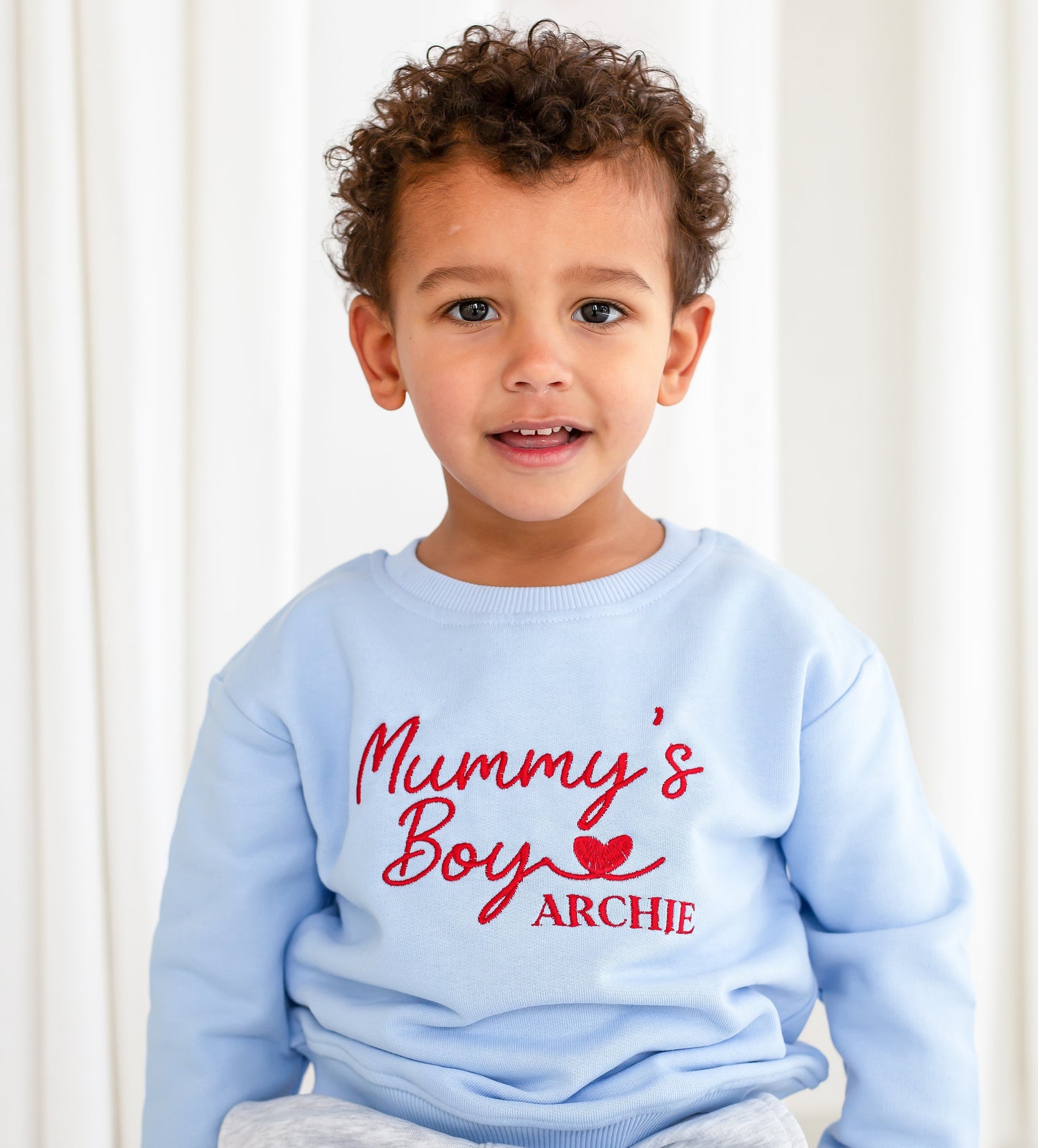'Daddy's Girl/Boy' Father's Day personalised name embroidered sweatshirt