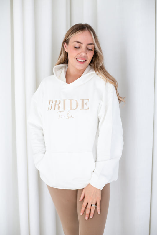 Personalised Embroidered 'Bride to Be' hoodie
