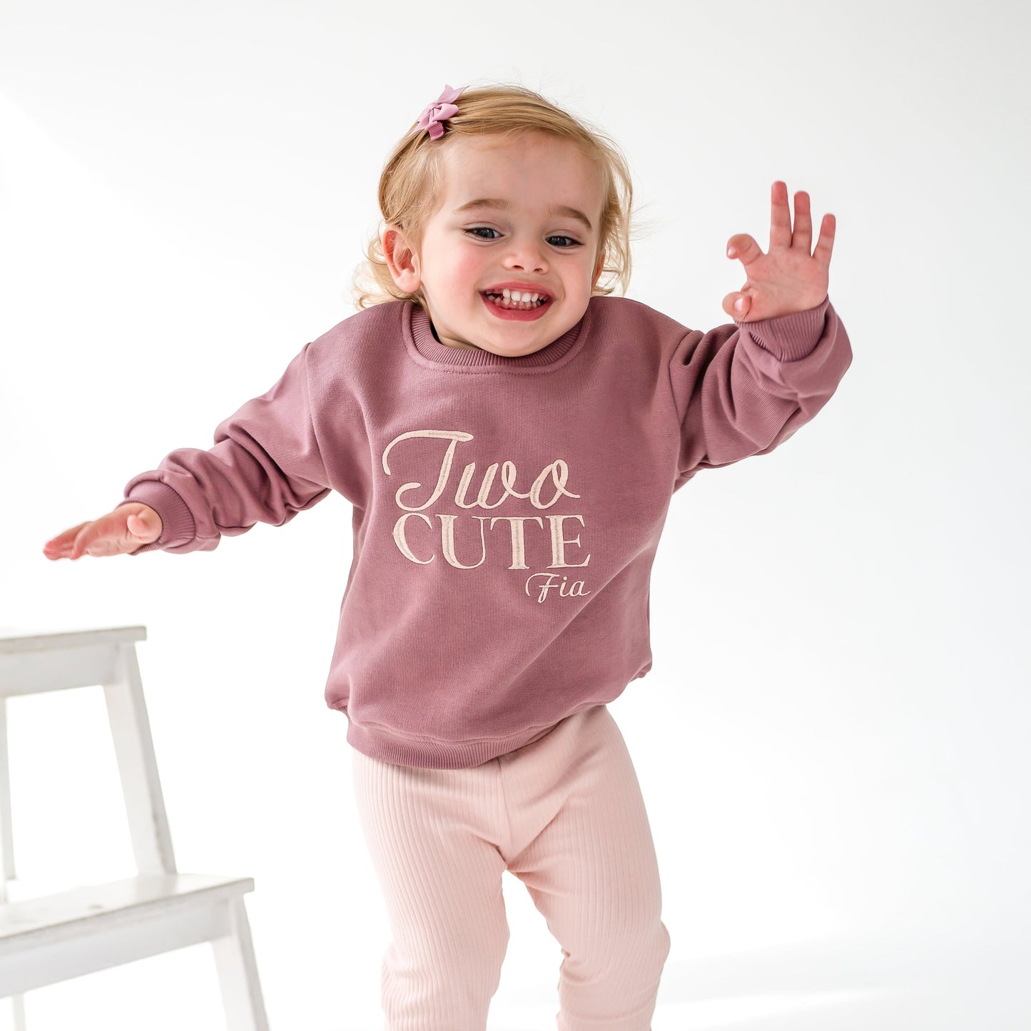 AW Signature 'Two Cute' Second birthday personalised embroidered sweatshirt