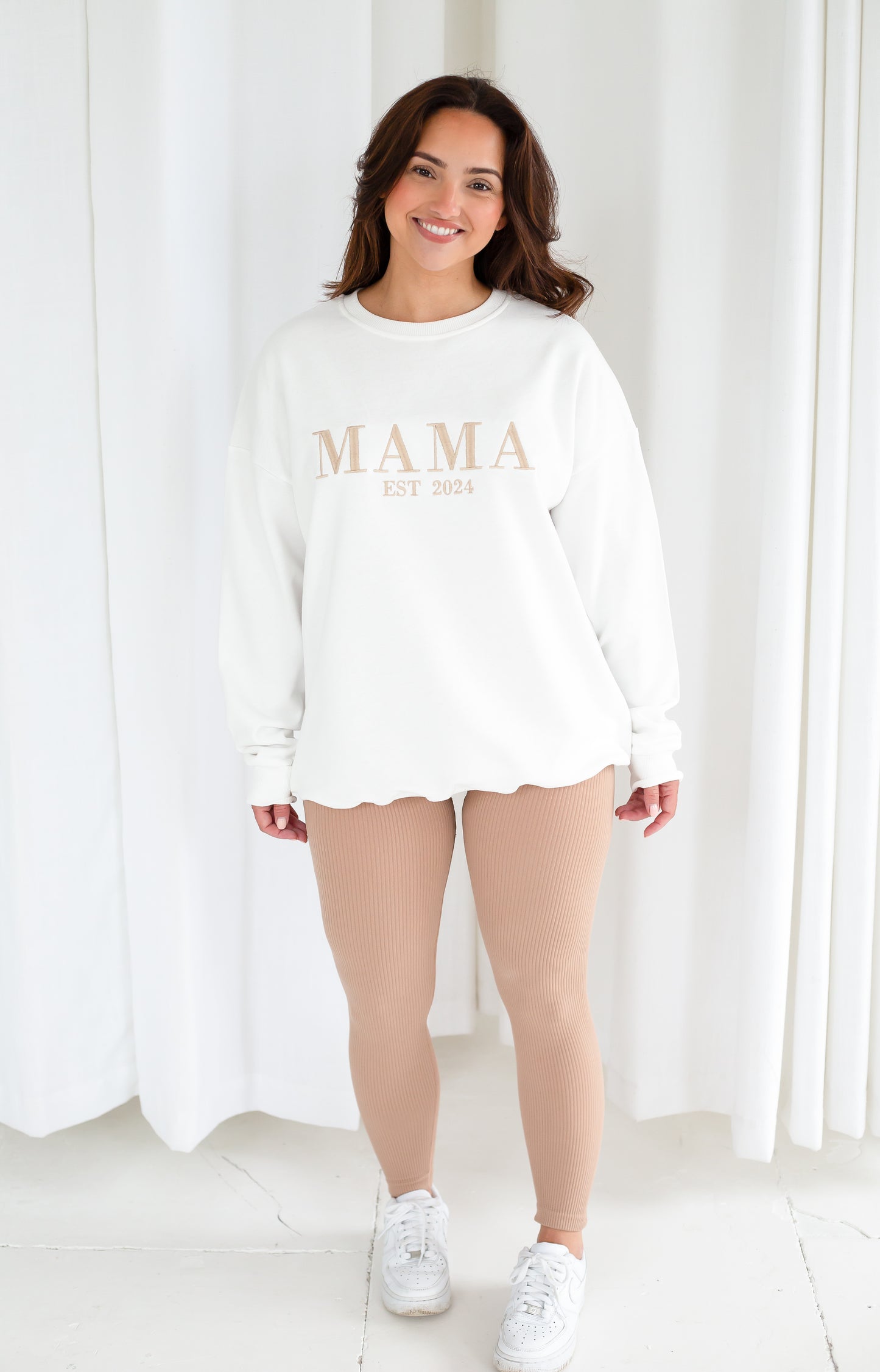 Signature 'MINI EST.' ladies' embroidered matching mini me sweatshirt