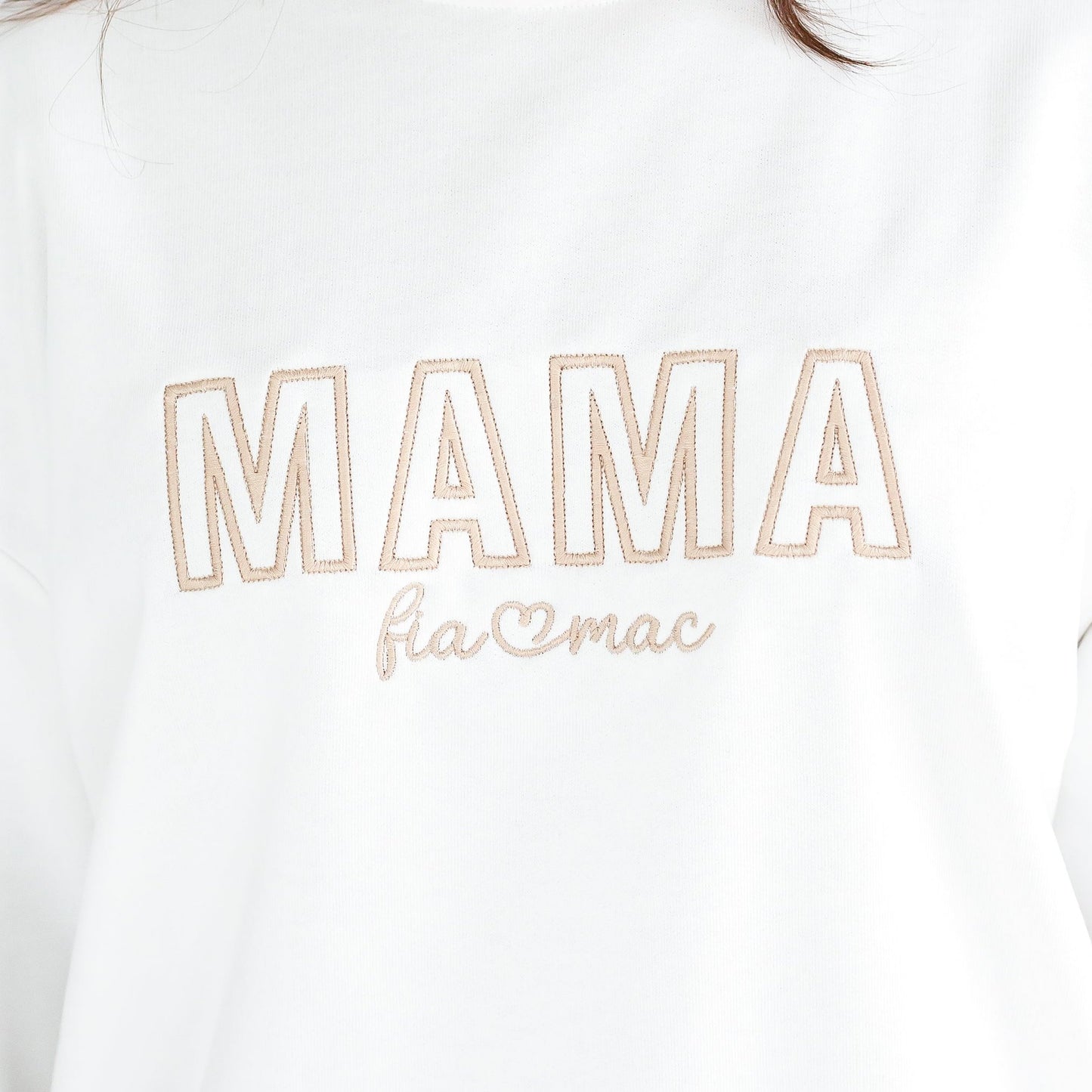 Signature ladies' MAMA embroidered sweatshirt with personalised children's names