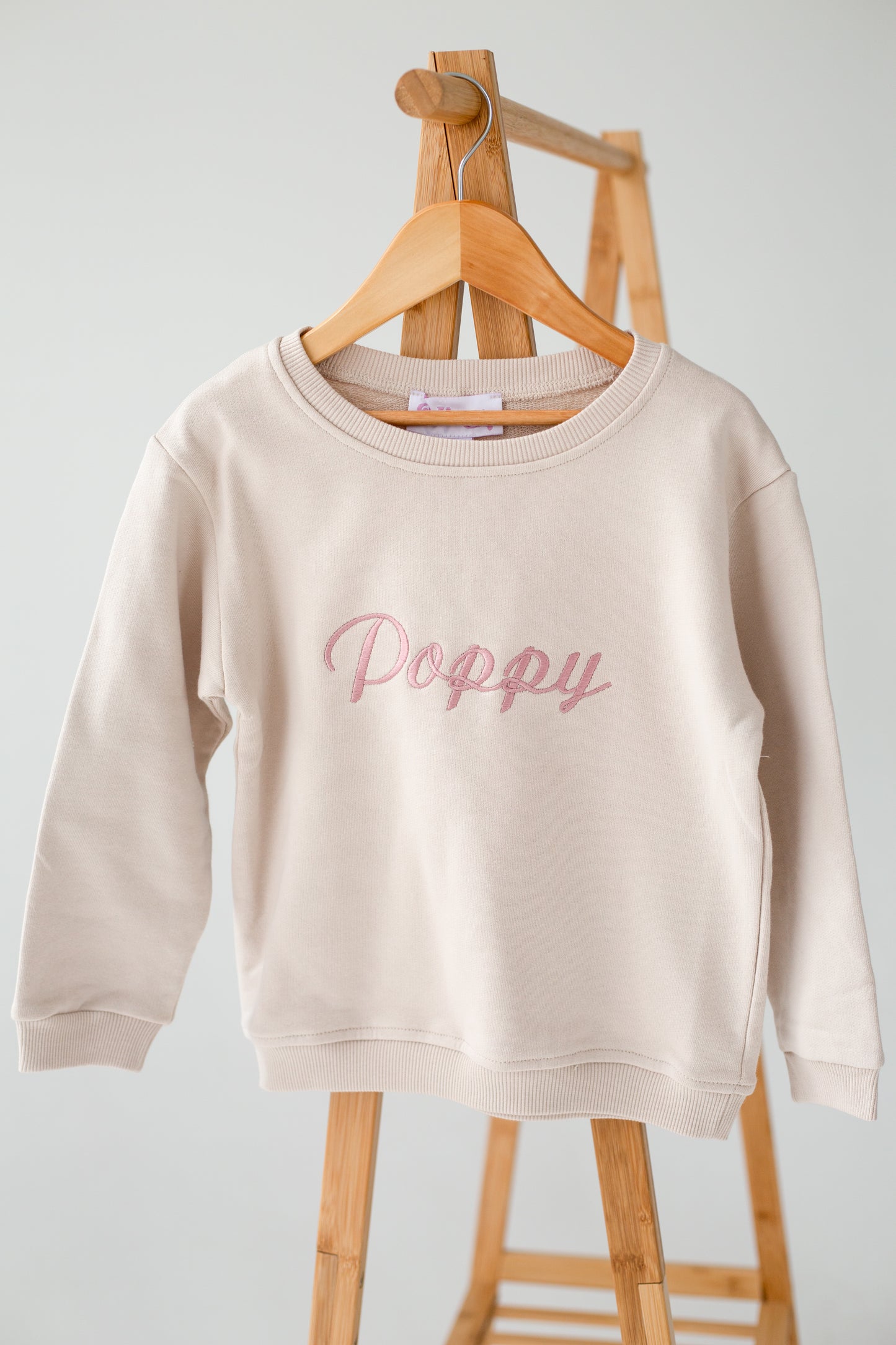 Signature italic personalised name embroidered sweatshirt
