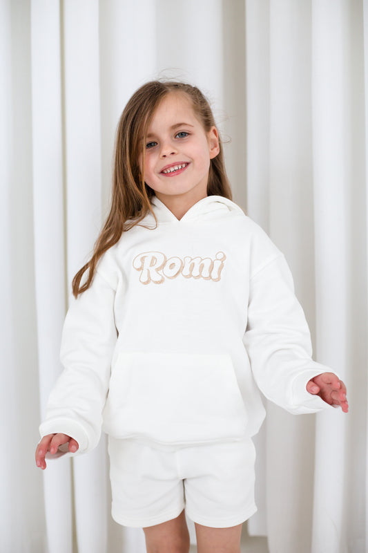 Summer bubble personalised name embroidered hoodie