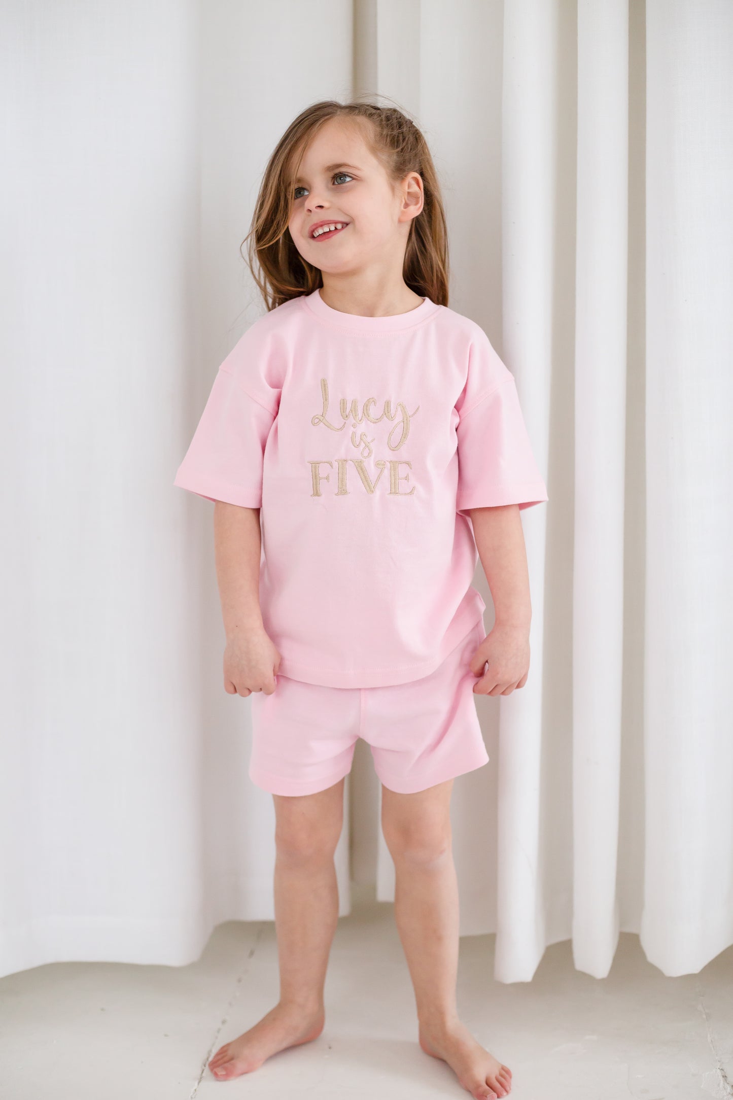 Embroidered personalised birthday t shirt - available in ages 1-7