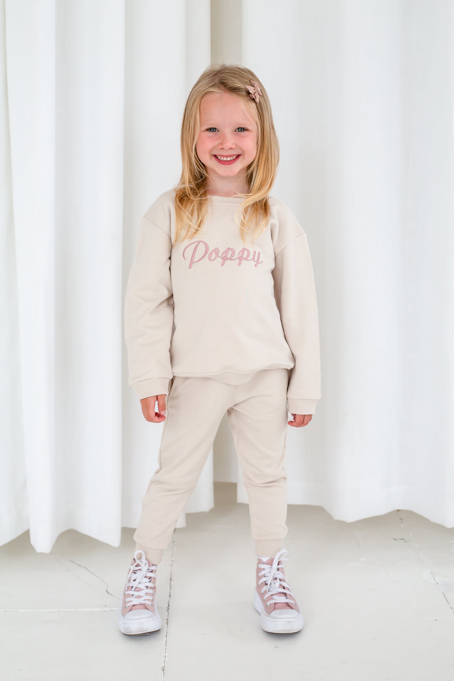 Signature italic personalised name embroidered sweatshirt