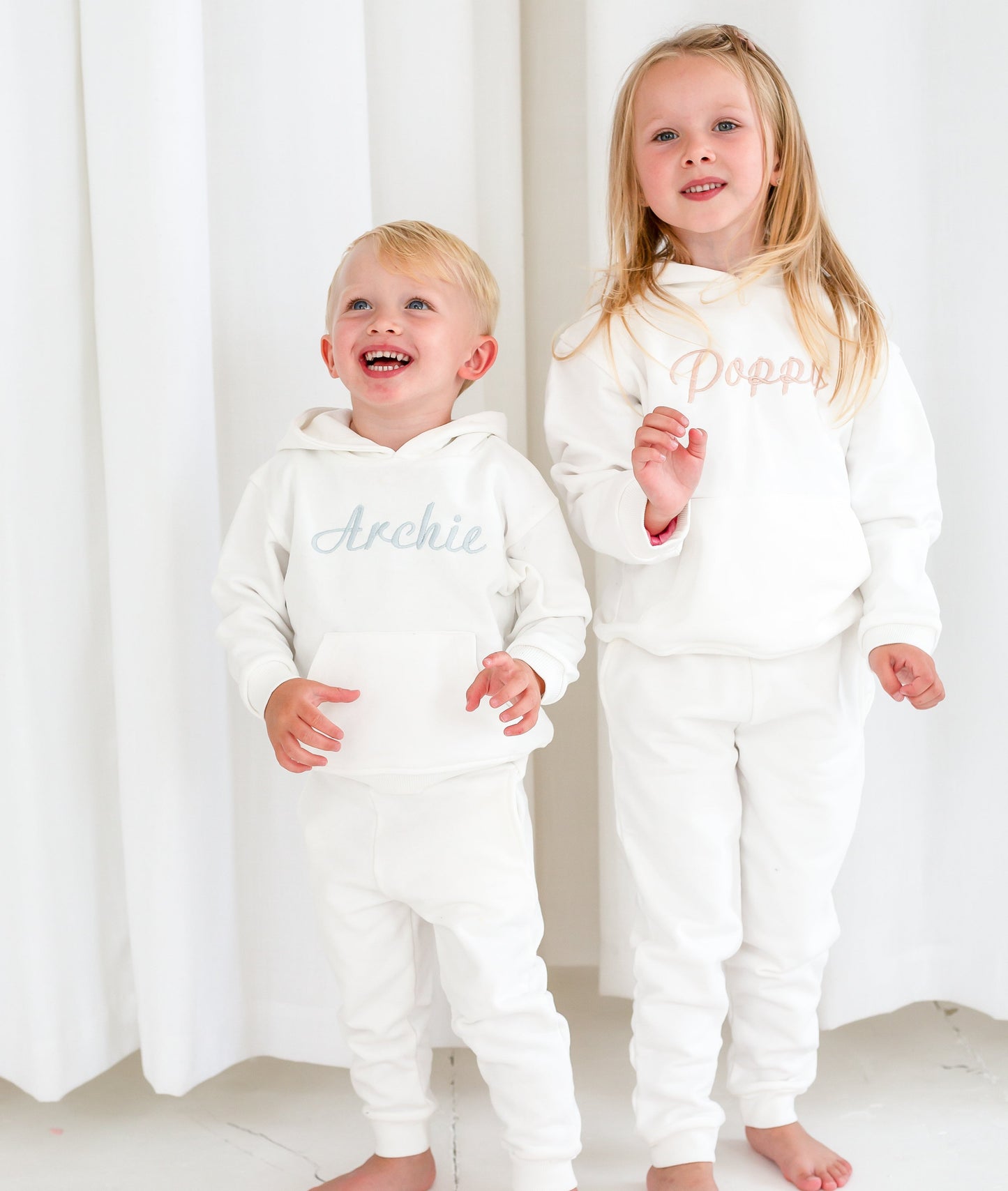 Signature italic personalised name embroidered hoodie
