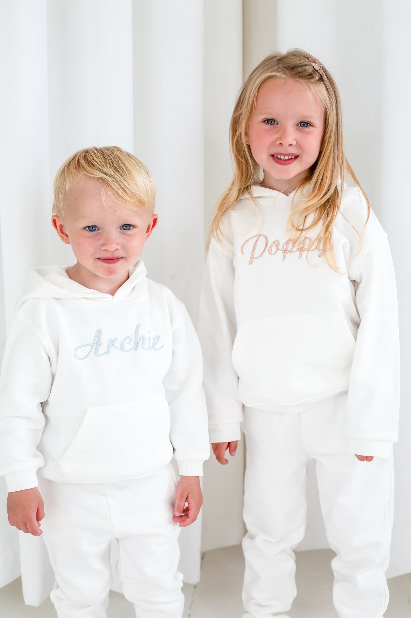 Signature italic personalised name embroidered hoodie