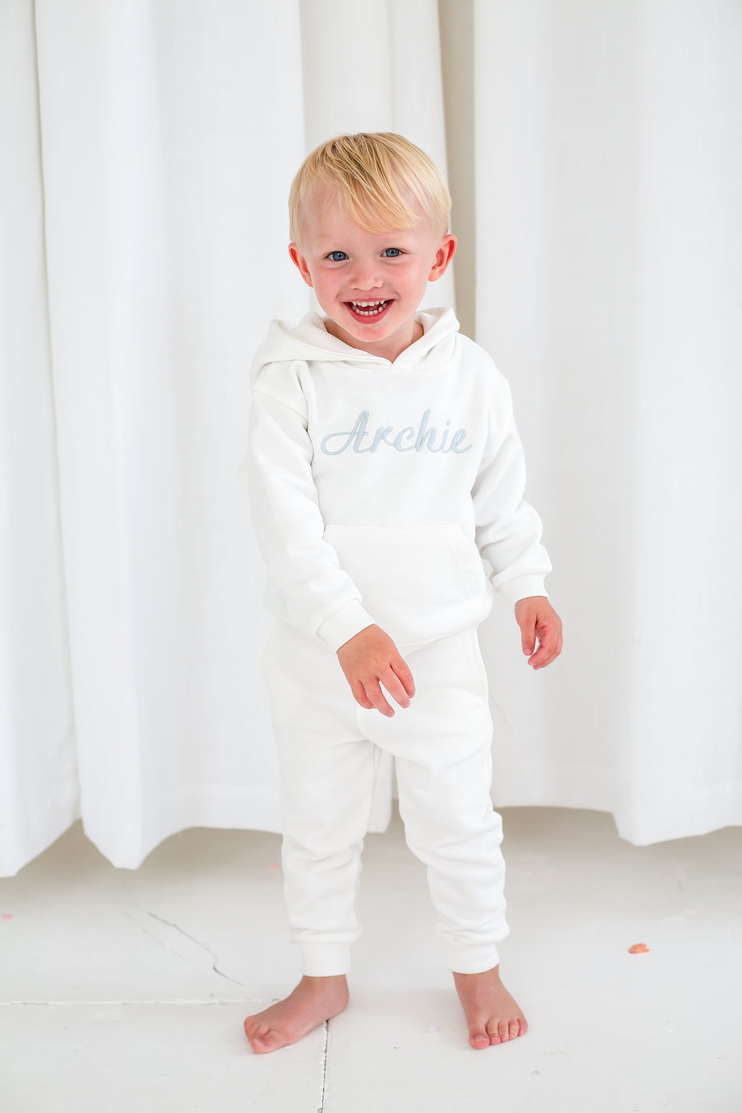 Signature italic personalised name embroidered hoodie