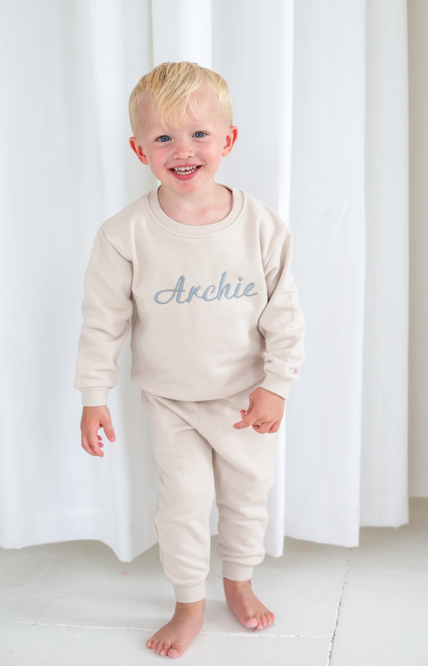 Signature italic personalised name embroidered sweatshirt