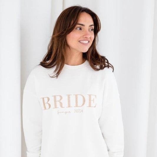 Bride embroidered personalised sweatshirt