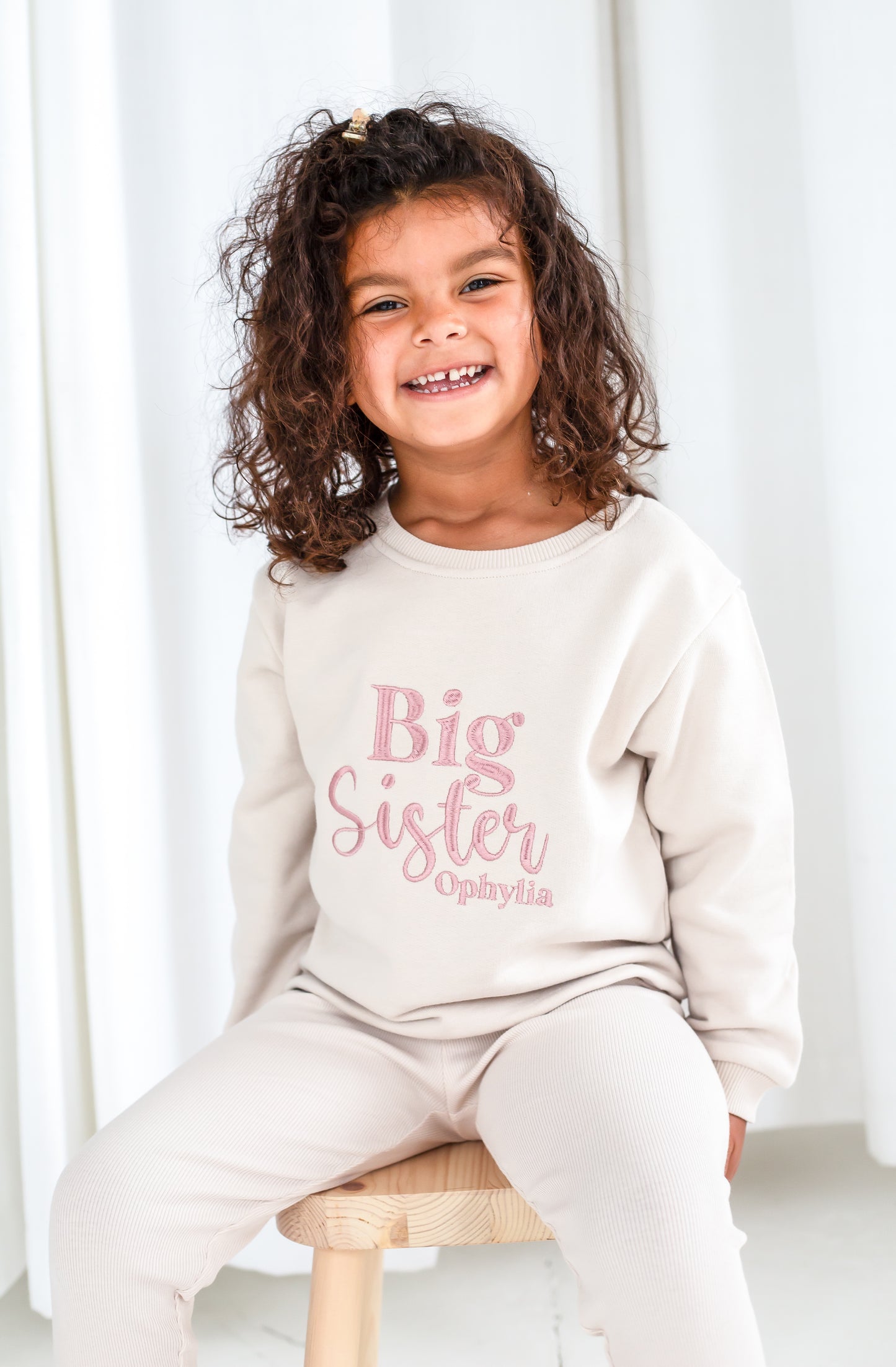 AW Signature 'Big/Little/Baby' Sister personalised embroidered sweatshirt