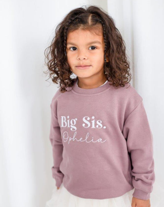 AW Personalised Big/Little Sis' embroidered sweatshirt
