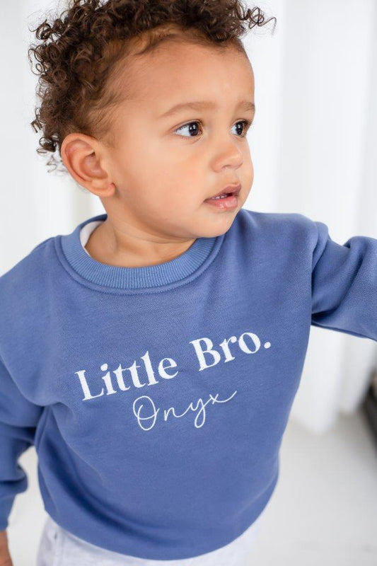 AW Personalised Big/Little Bro' embroidered sweatshirt