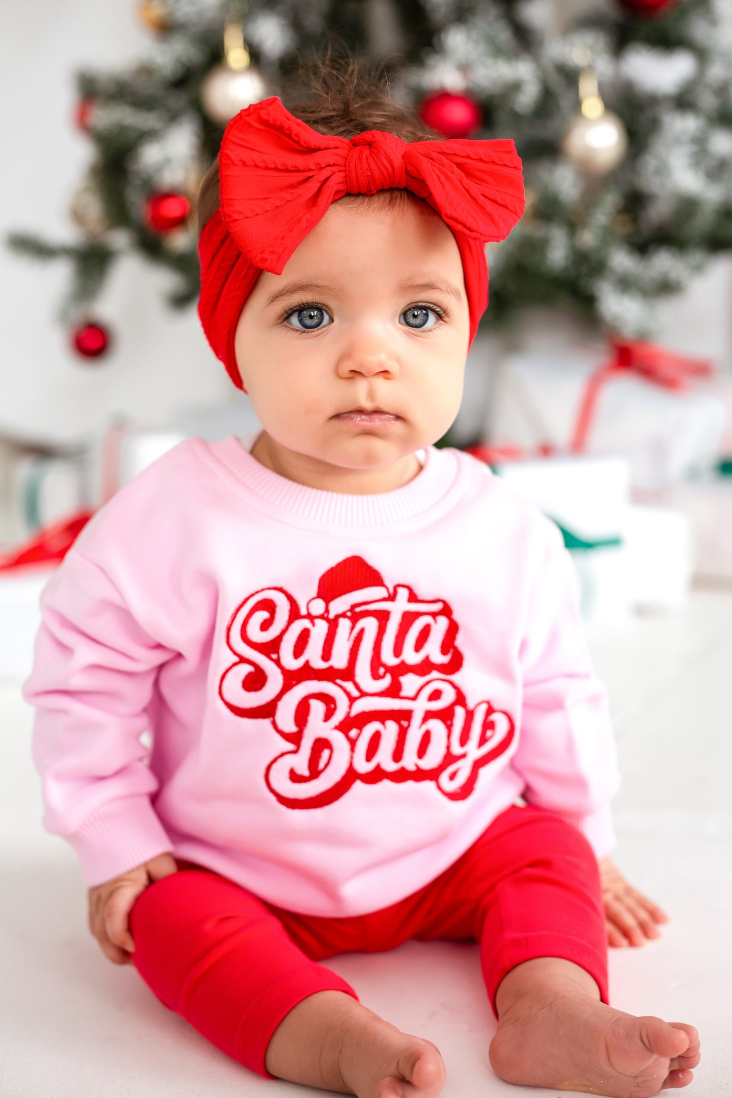 'Santa Baby' embroidered Christmas sweatshirt