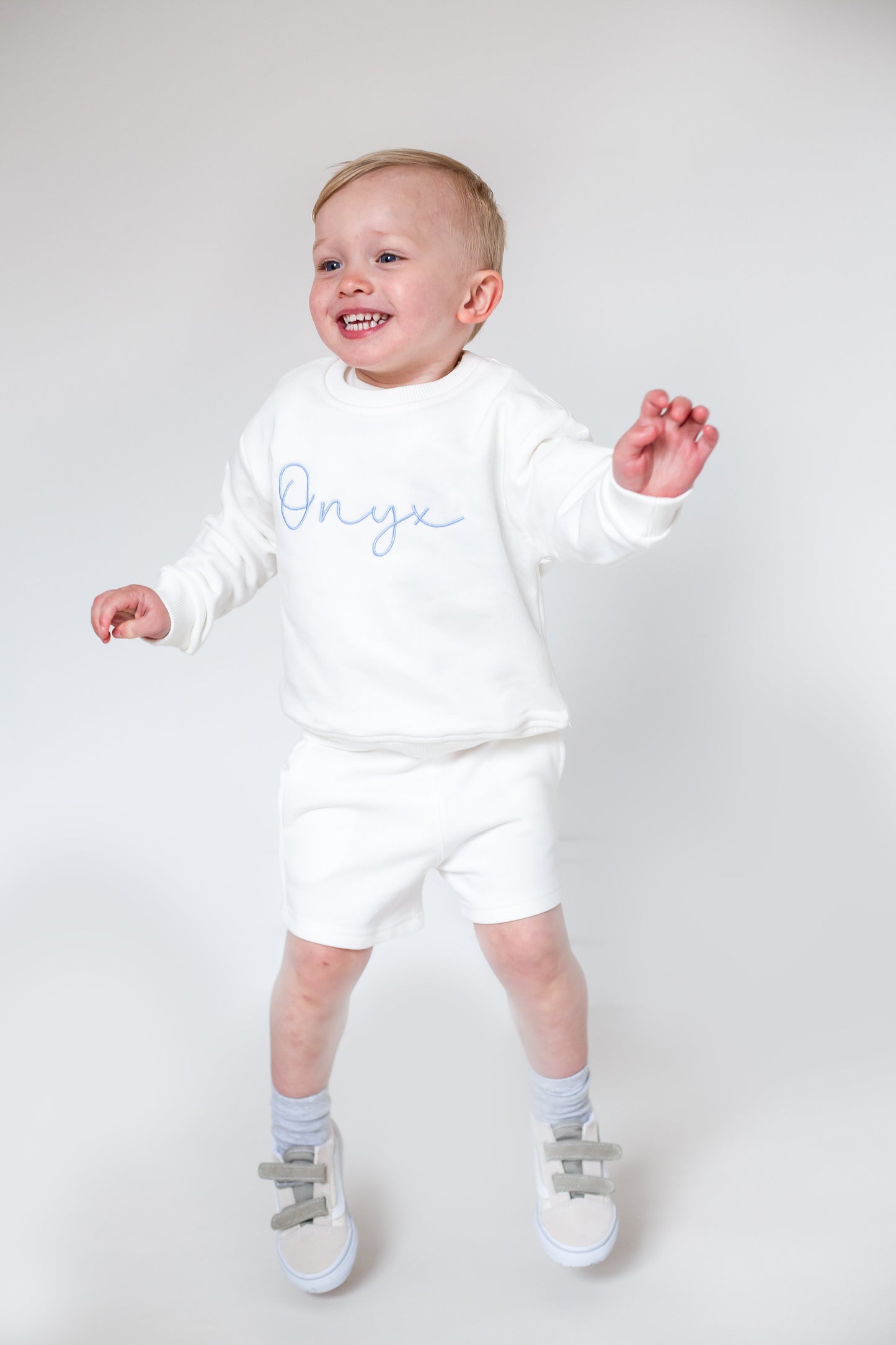 Personalised italic name embroidered short tracksuit
