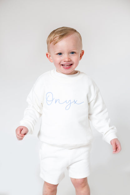 Personalised italic name embroidered short tracksuit