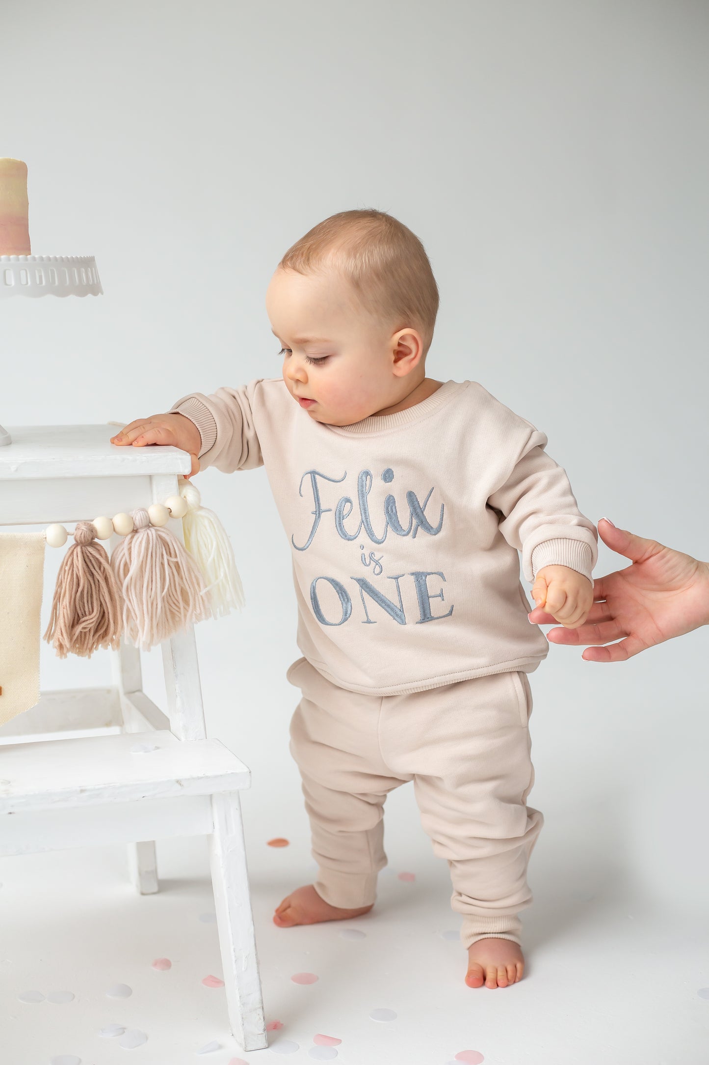 AW Signature Personalised 'One' first birthday embroidered sweatshirt