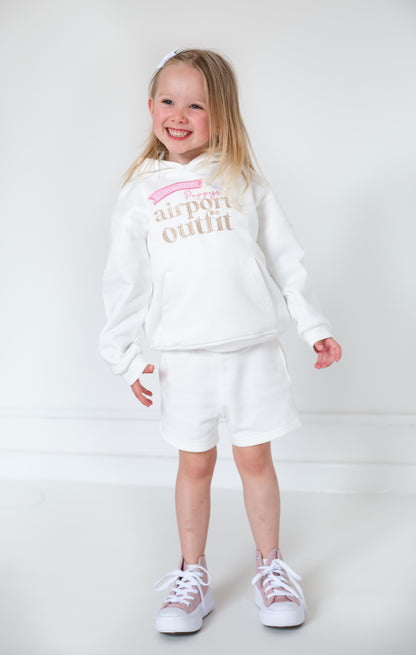 Ivory Airport Outfit personalised embroidered hoodie