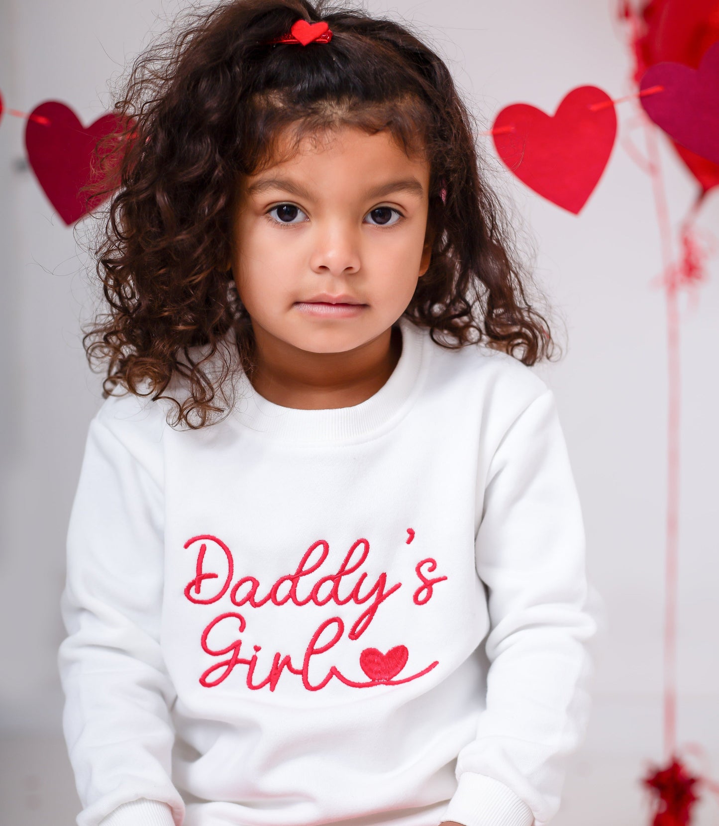 'Daddy's Girl/Boy' Father's Day personalised name embroidered sweatshirt
