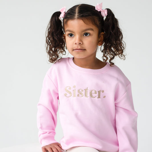 Spring 'Sister' embroidered sweatshirt
