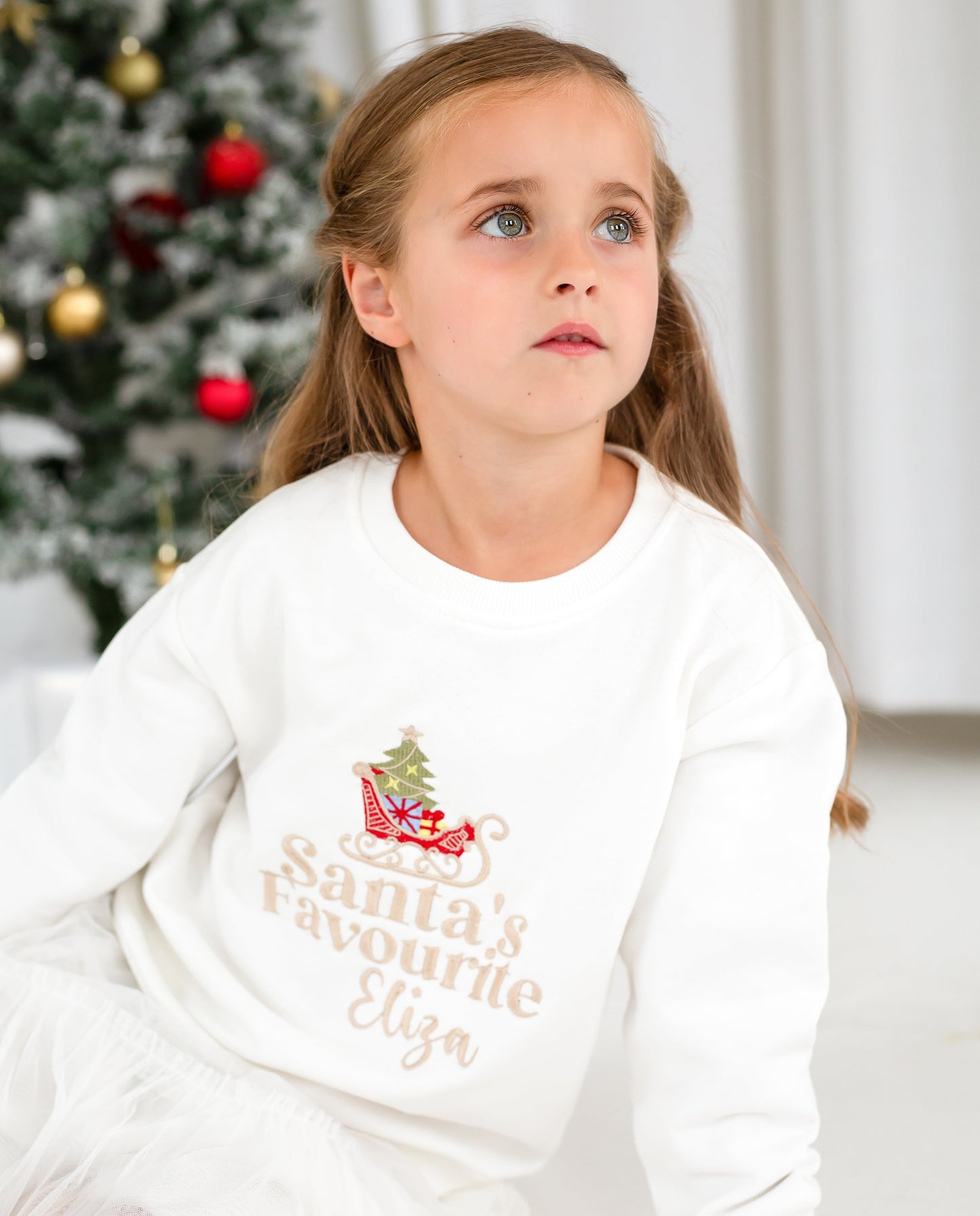 Christmas 'Santa's Favourite' embroidered personalised Sweatshirt