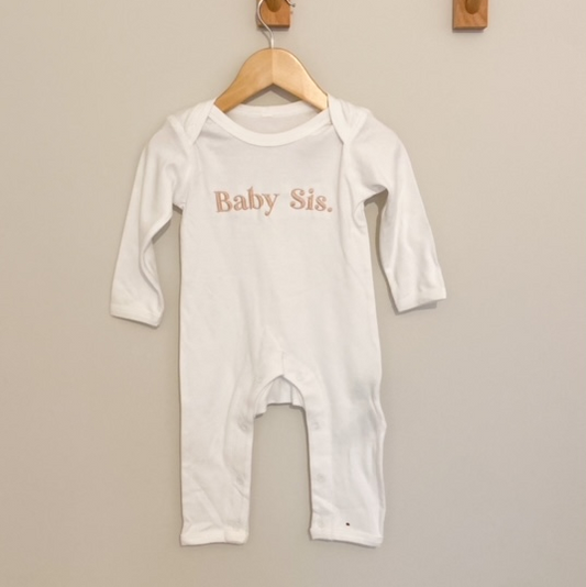 Baby Bro/Sis personalised embroidered babygro