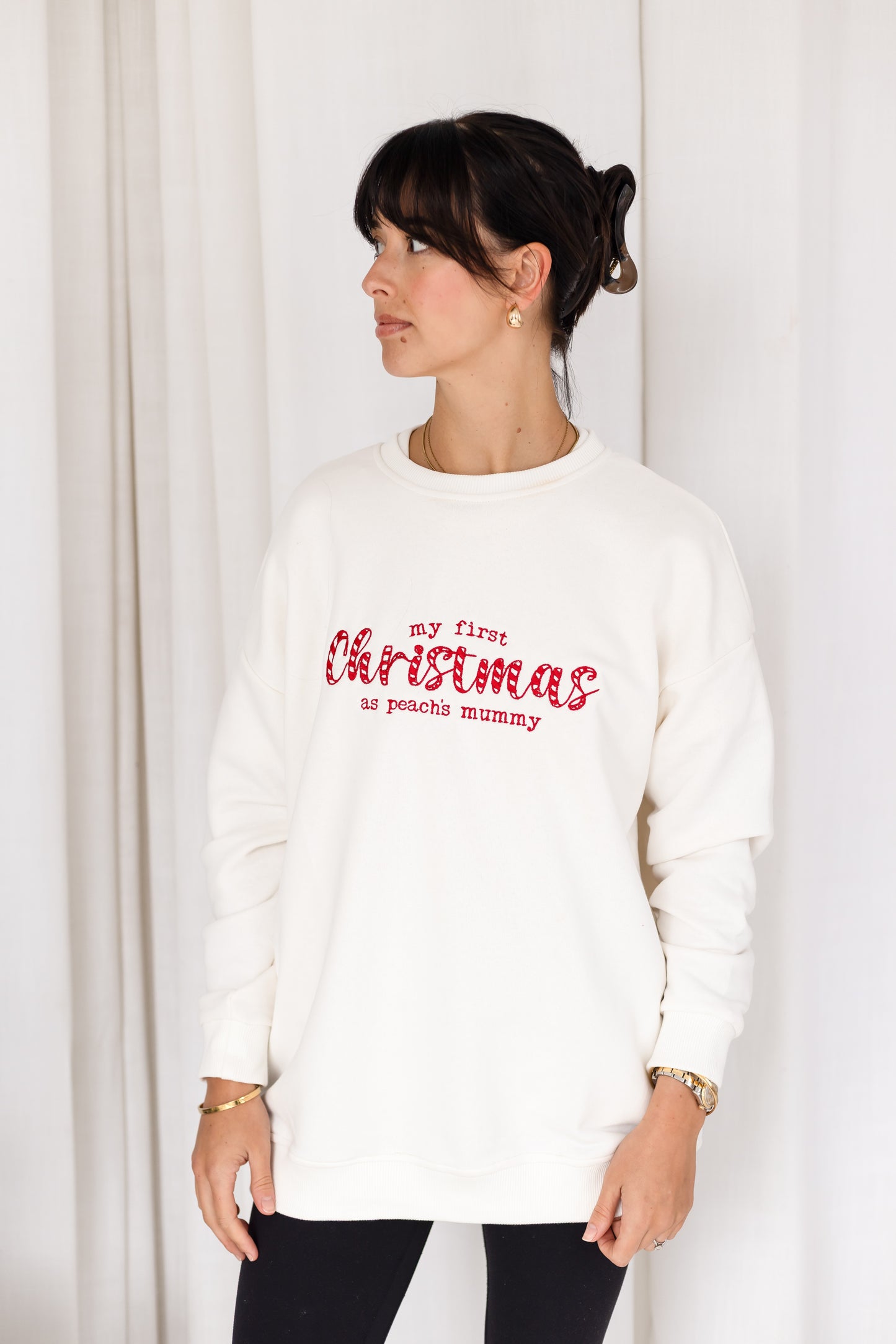 Mummy's First Christmas Personalised Embroidered Sweatshirt