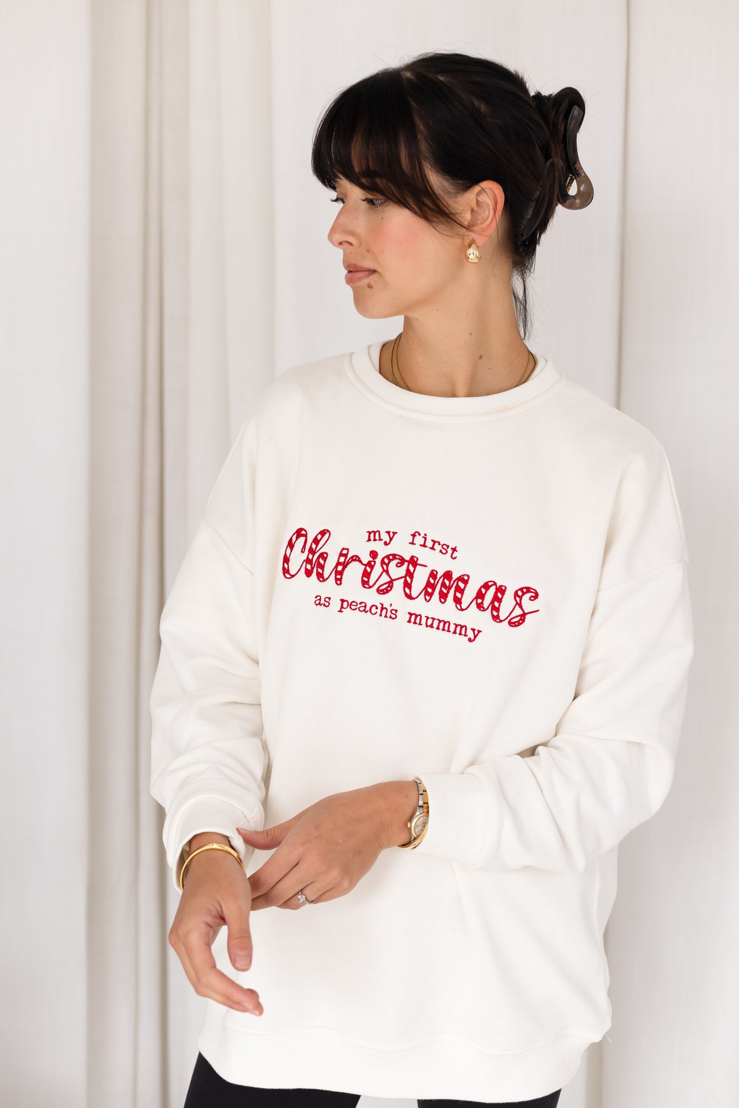 Mummy's First Christmas Personalised Embroidered Sweatshirt