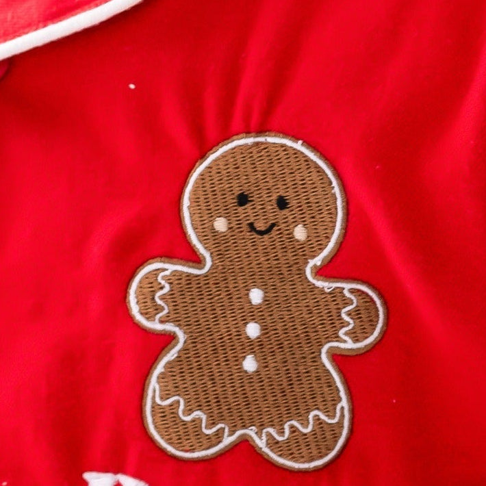 'First Christmas' Gingerbread Personalised Embroidered Sweatshirt (optional bow)