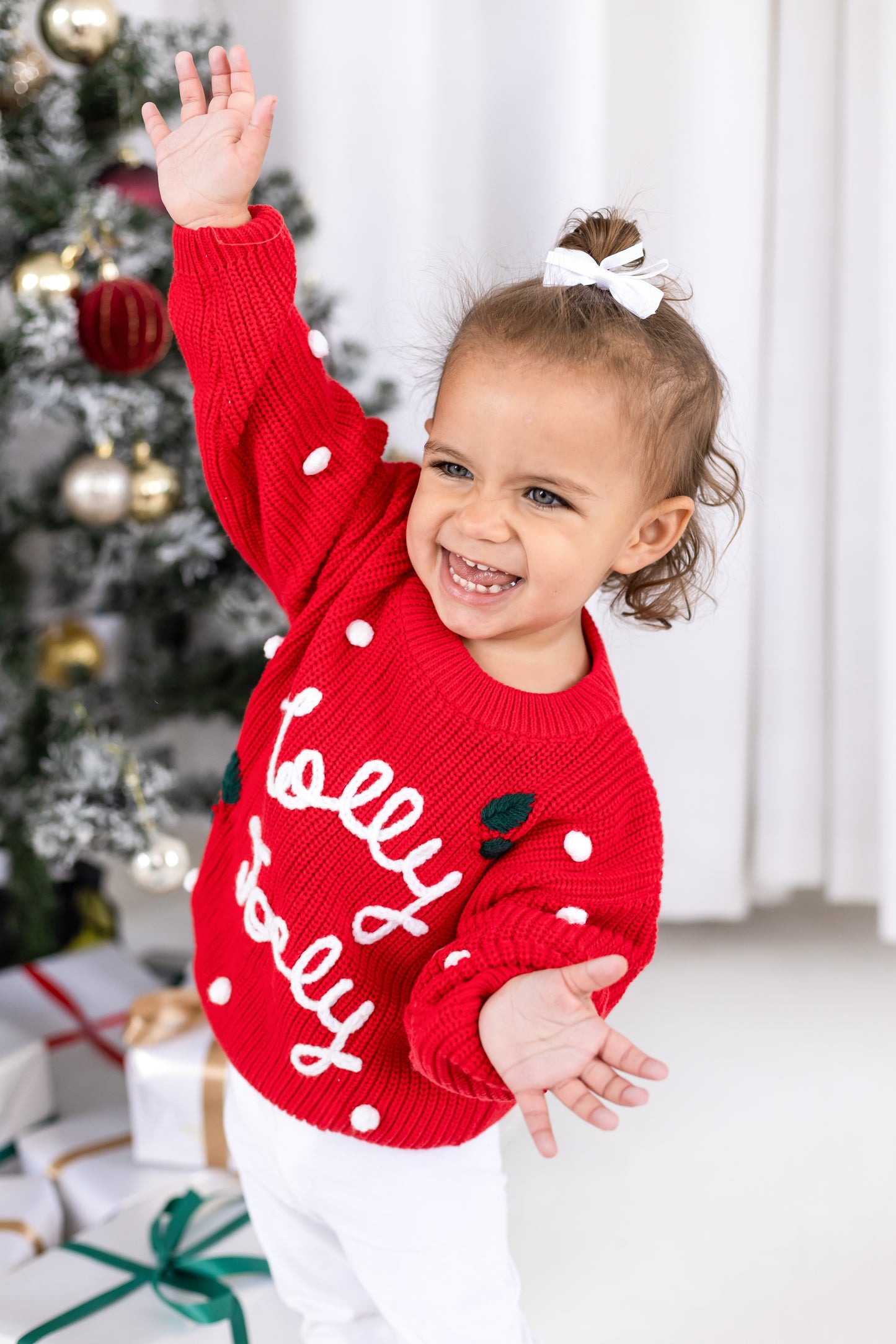 Christmas 'Holly Jolly' knitted jumper