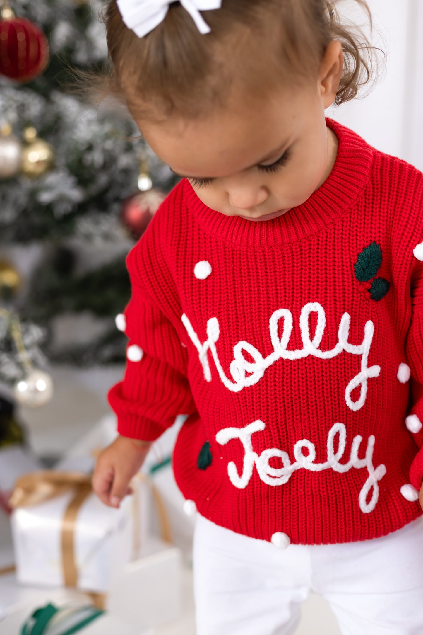 Christmas 'Holly Jolly' knitted jumper