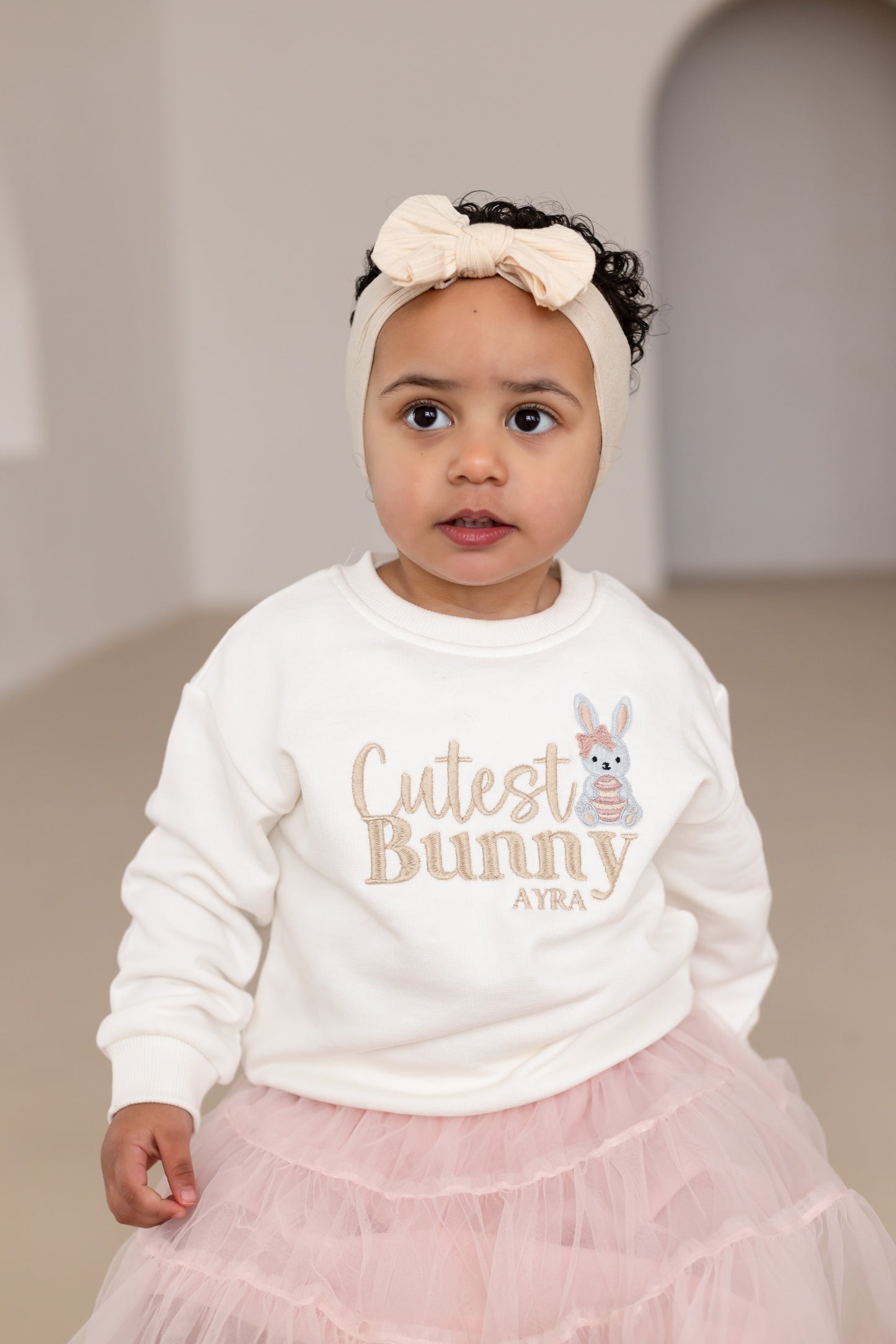 Easter 'Cutest Bunny' Personalised Embroidered Sweatshirt