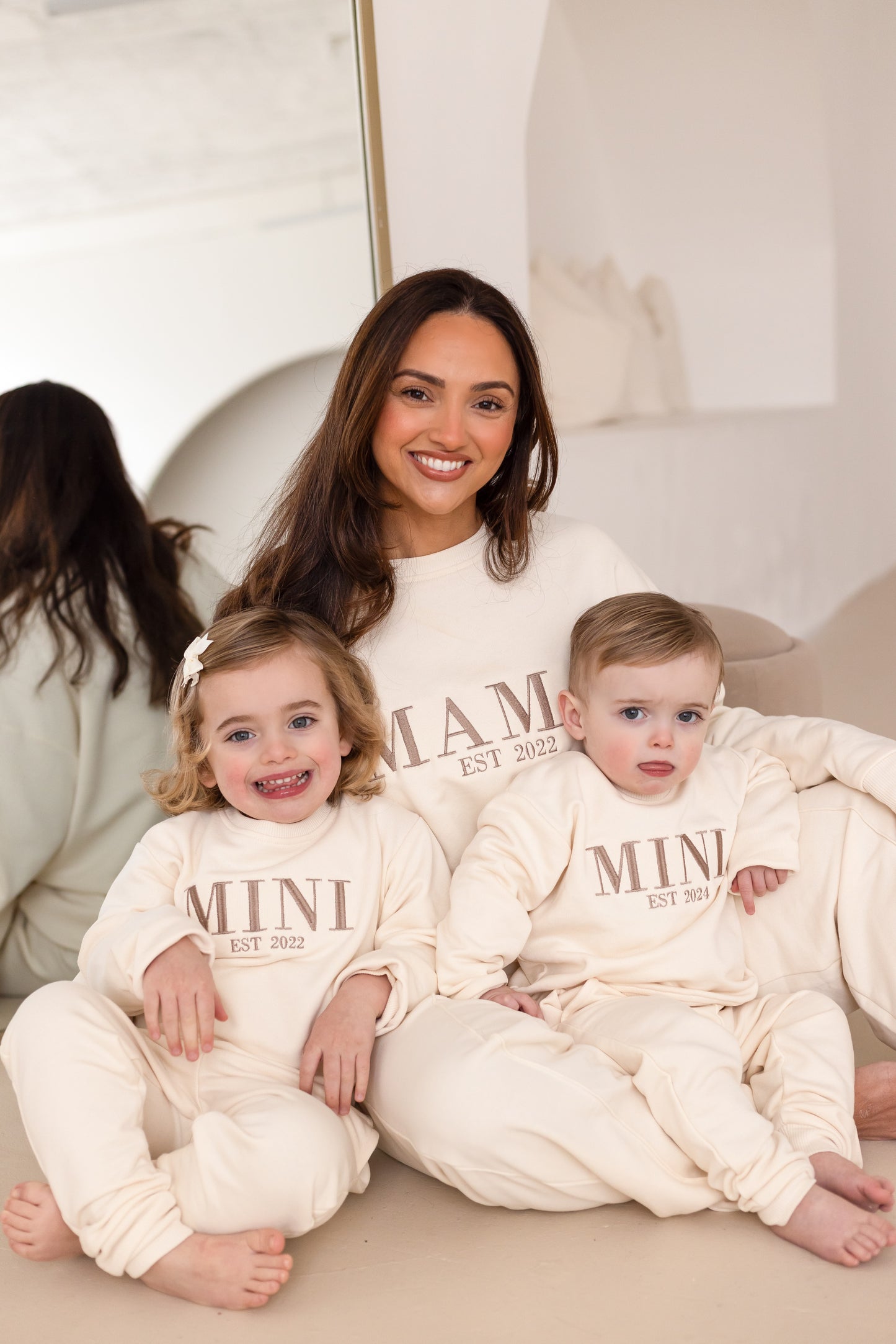 AW MINI EST. embroidered matching mini me sweatshirt