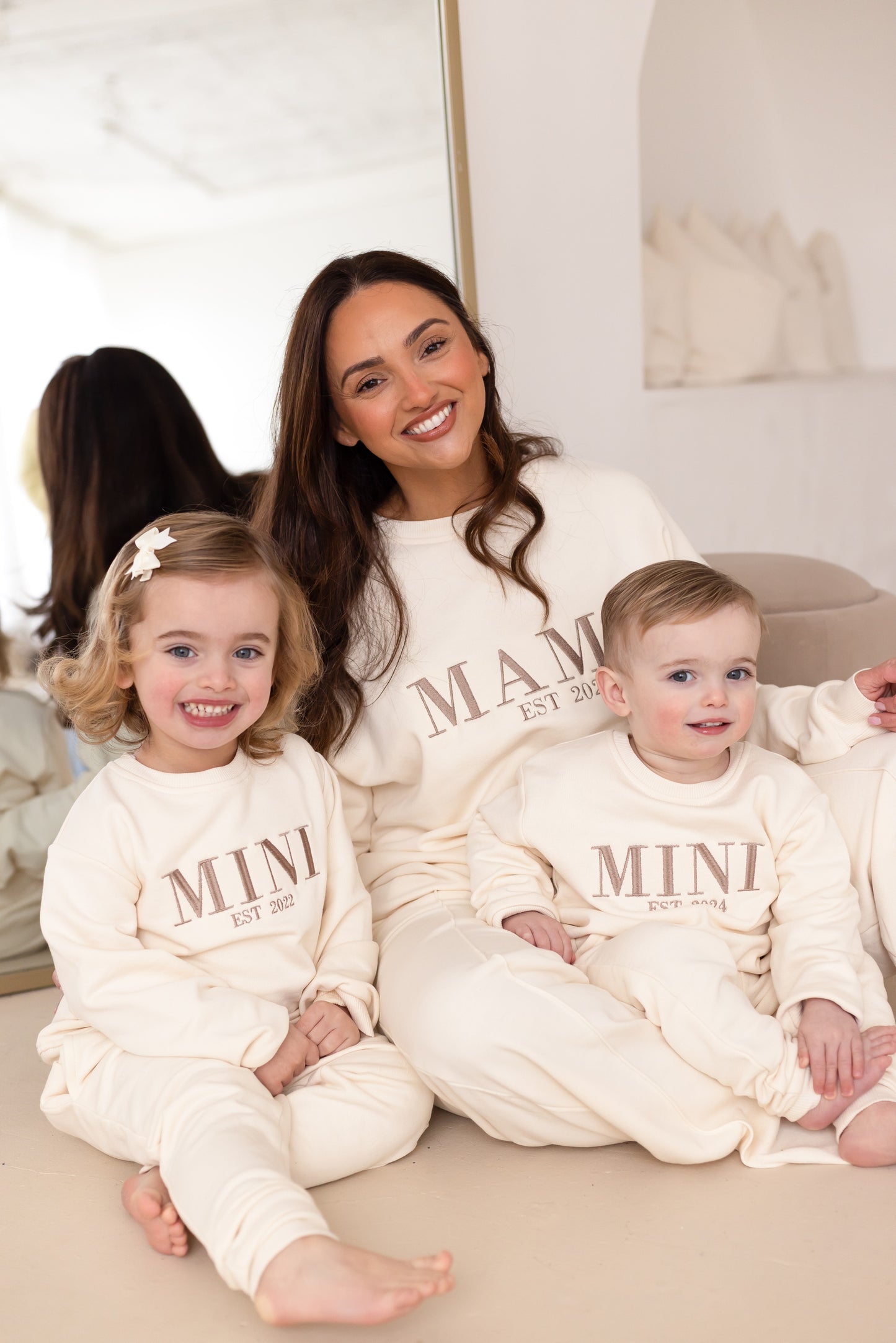 AW MINI EST. embroidered matching mini me sweatshirt