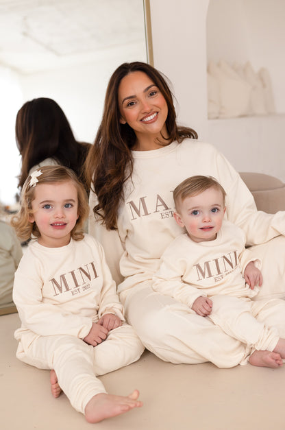 MINI EST. embroidered matching mini me sweatshirt